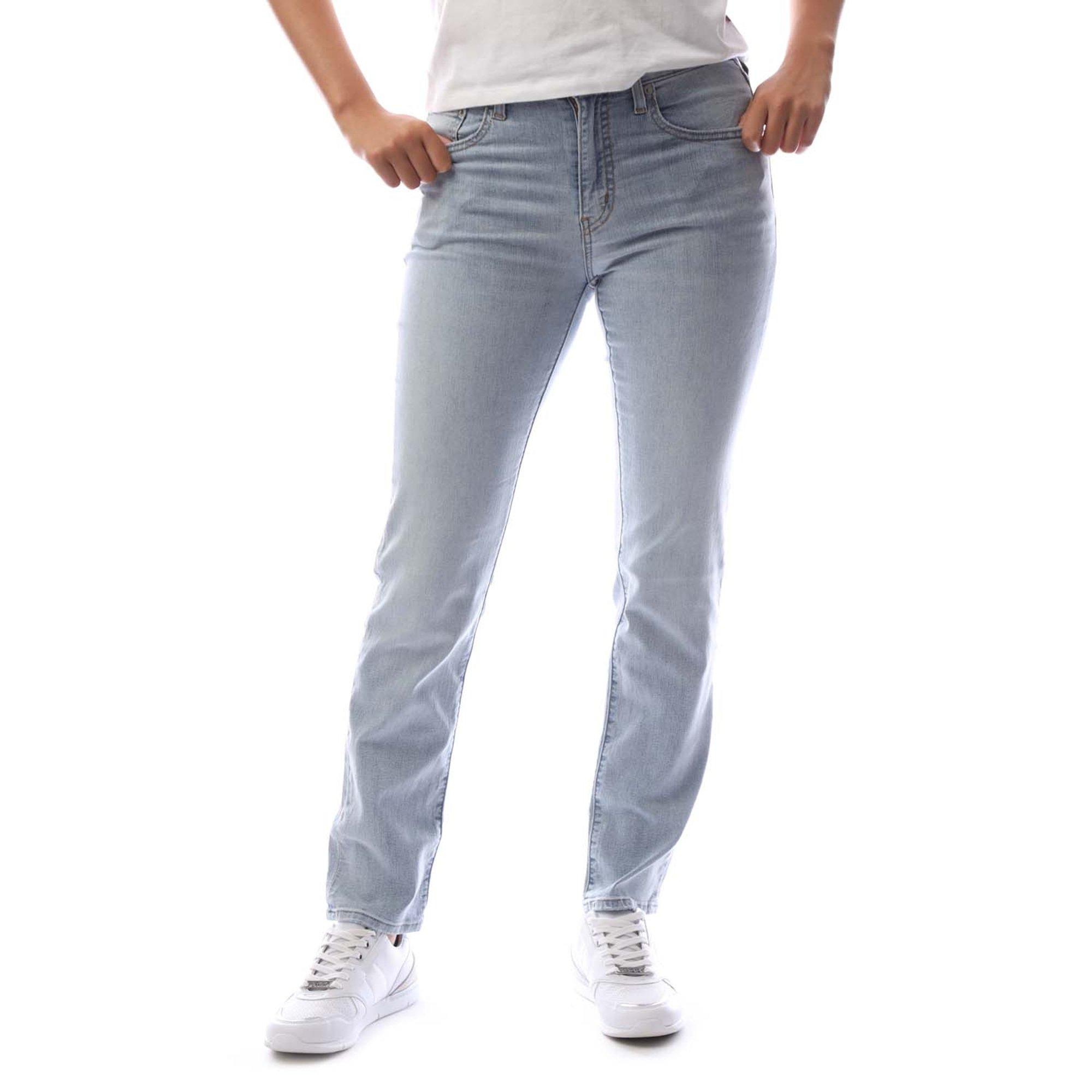 Blue - Levis - Women's High Rise Straight Leg Jeans - 1