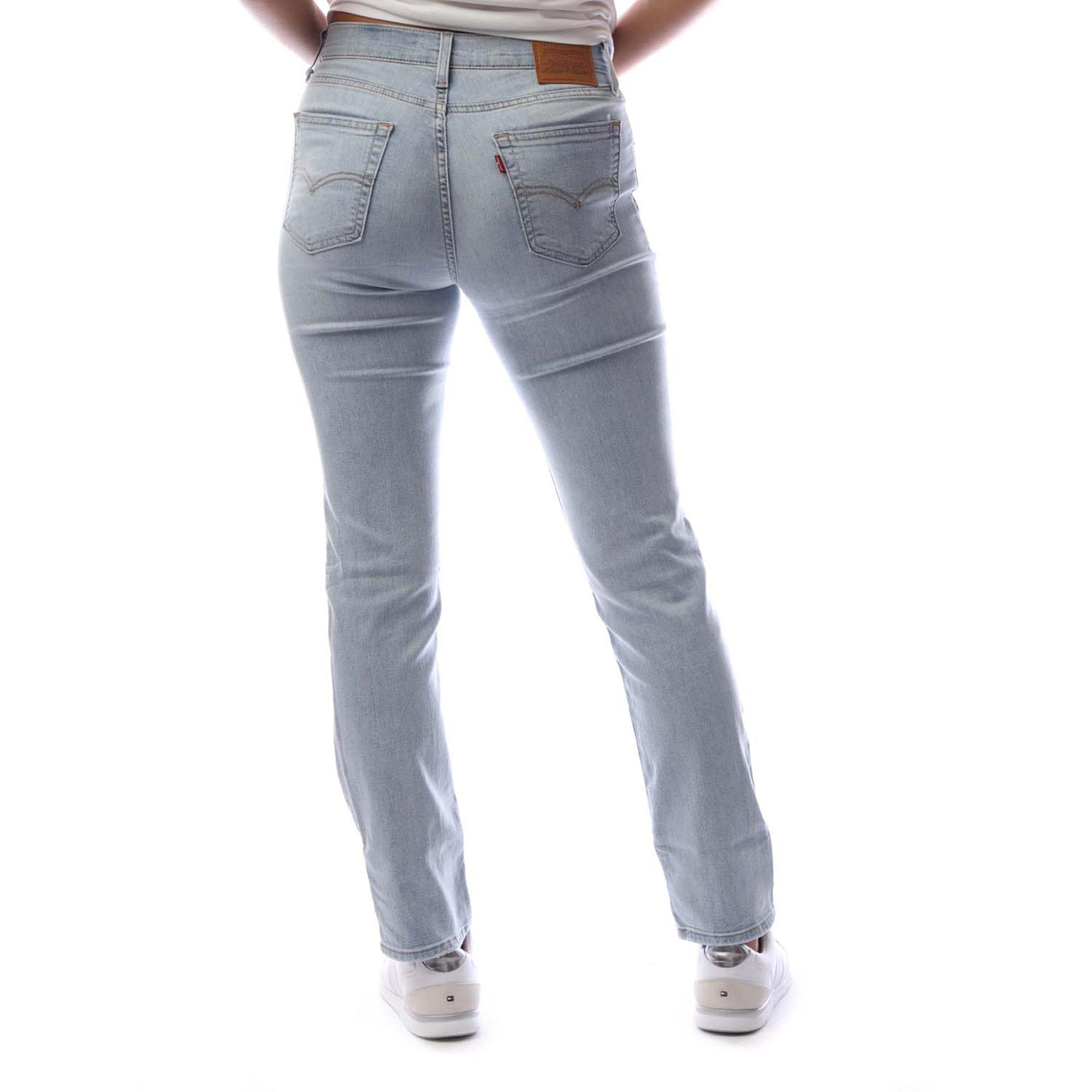 Blue - Levis - Women's High Rise Straight Leg Jeans - 2