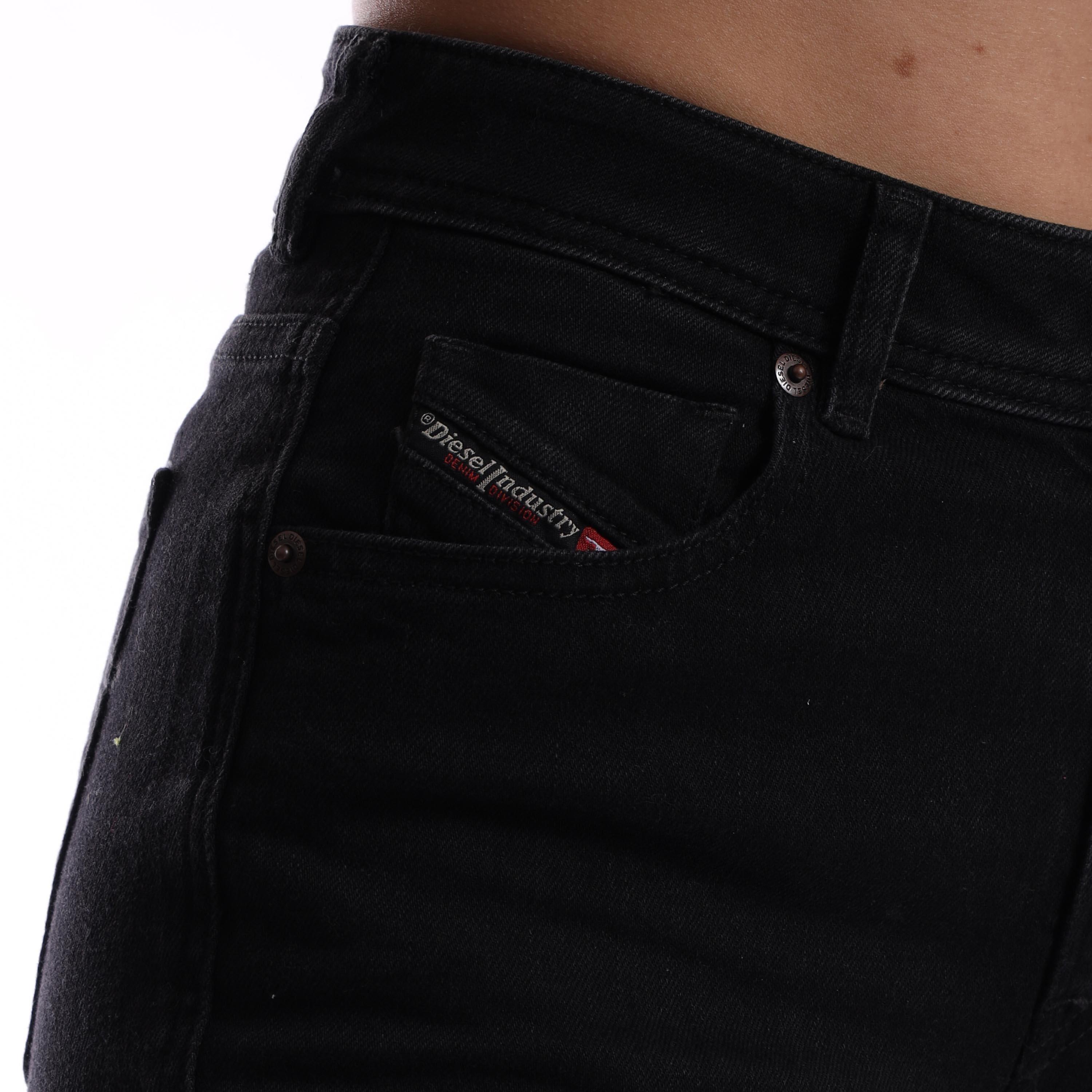 Blk Gry Denim - Diesel - Women's Straight Leg Jeans - 5