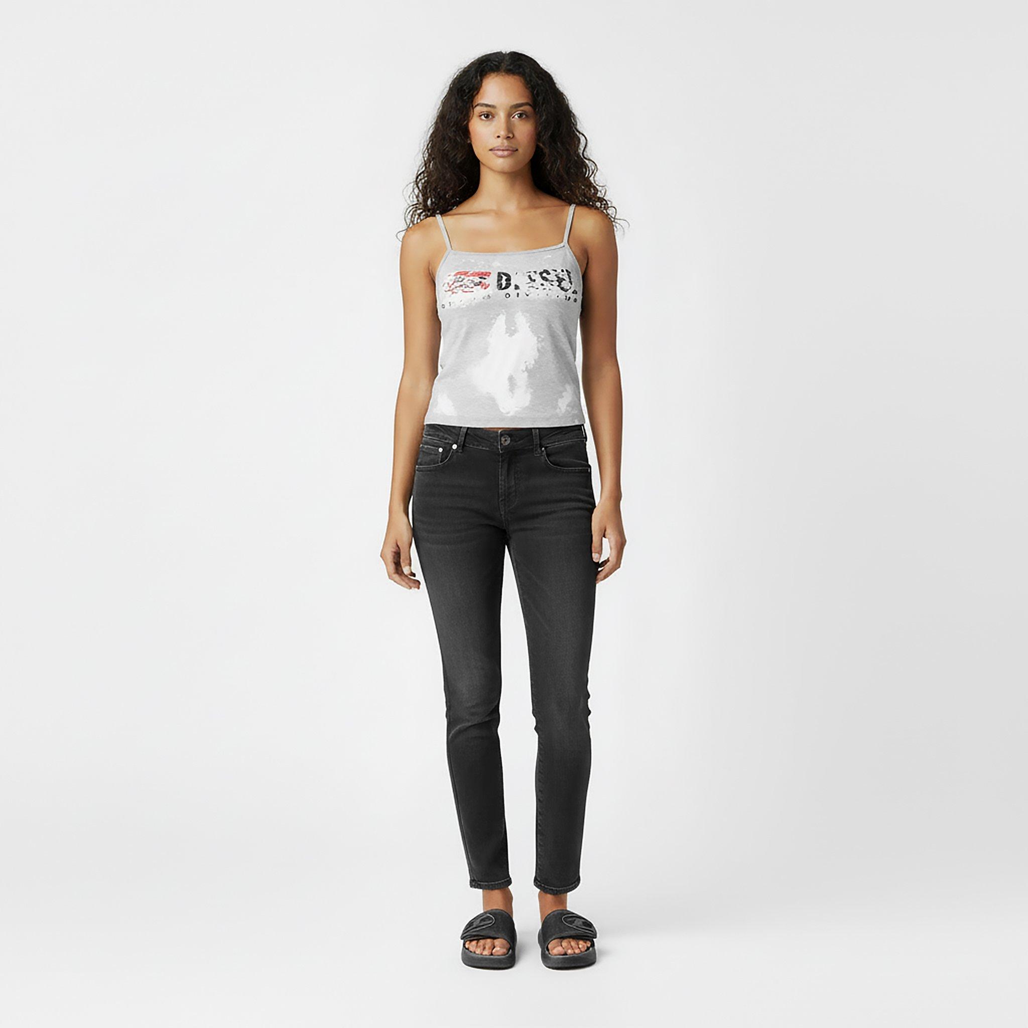 Blk Gry Denim - Diesel - Women's Straight Leg Jeans - 5