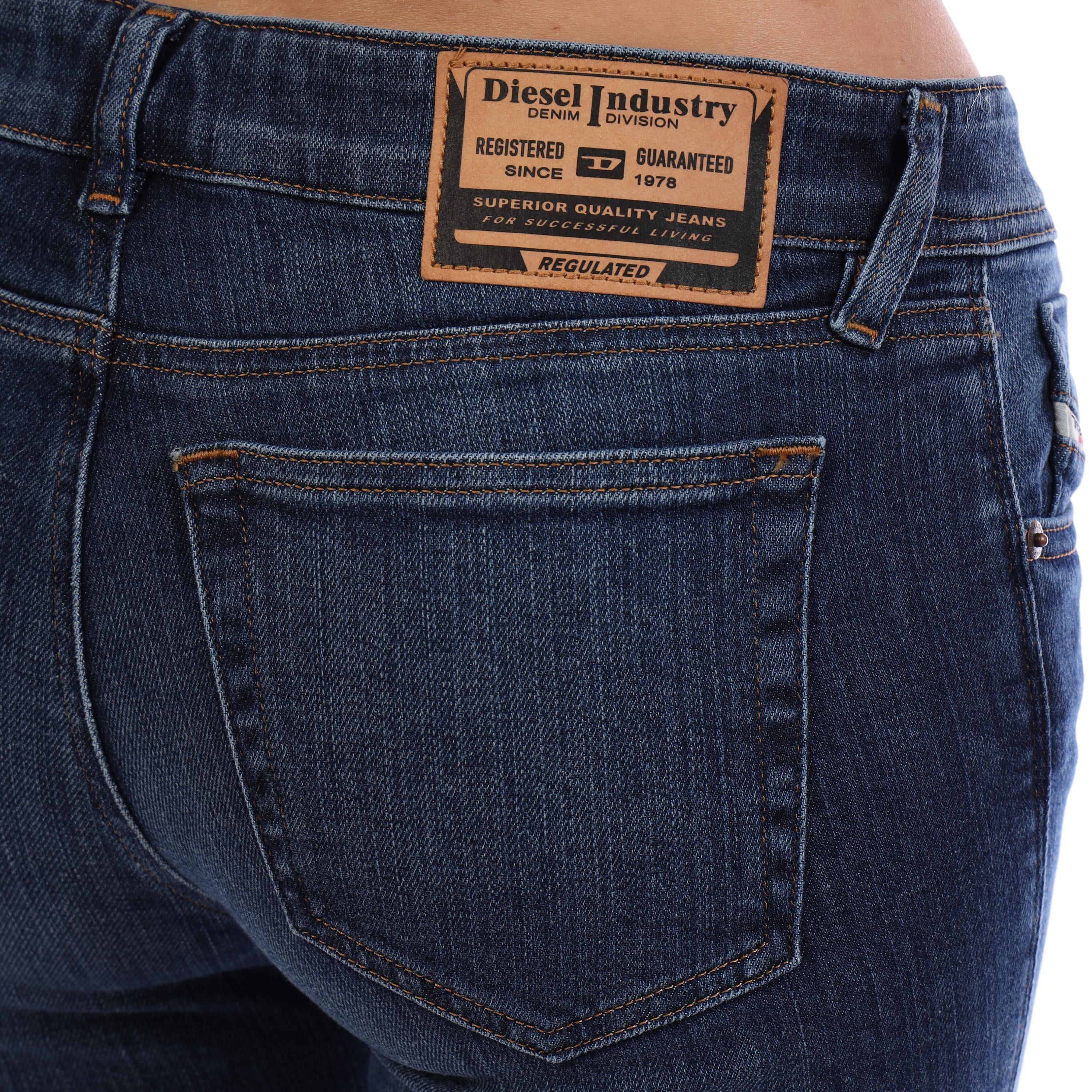 Blue Denim - Diesel - Women's Straight Leg Jeans - 6