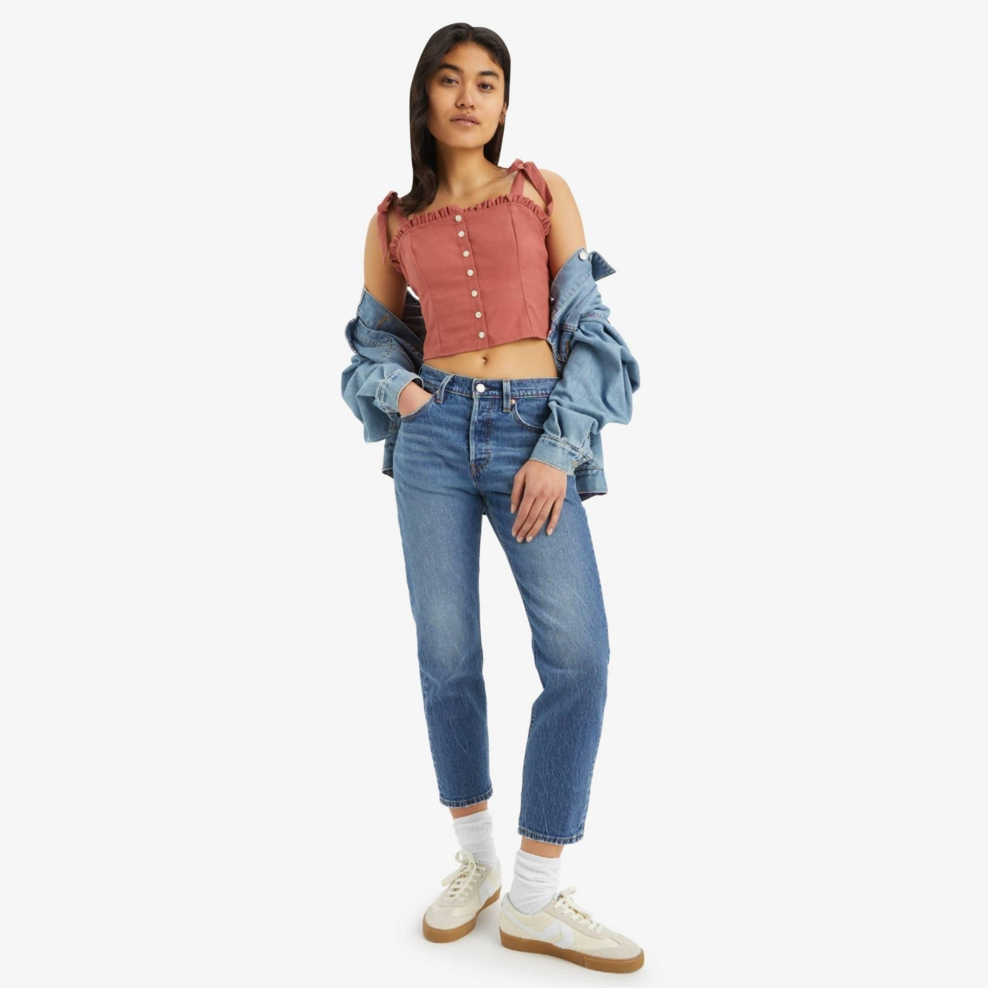 Levis Women's 501 Cropped Jeans - Erin Cant Wait - 27 L28
