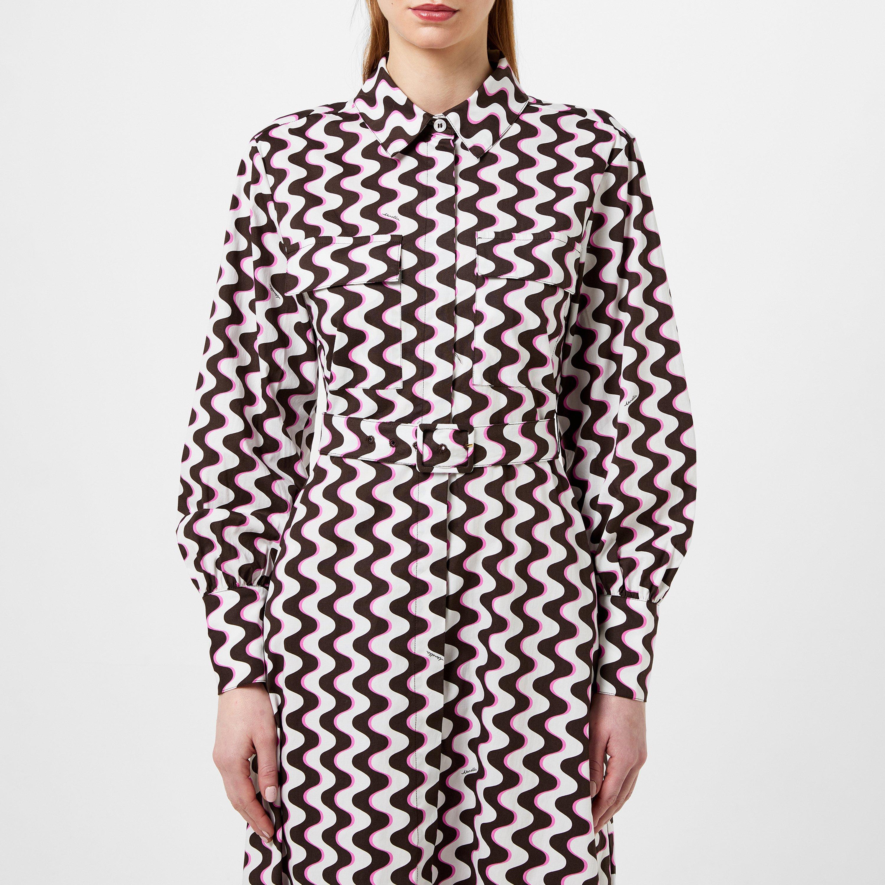 CHOCOLATE - Marella - Women's Ozieri Shirt Dress - 4