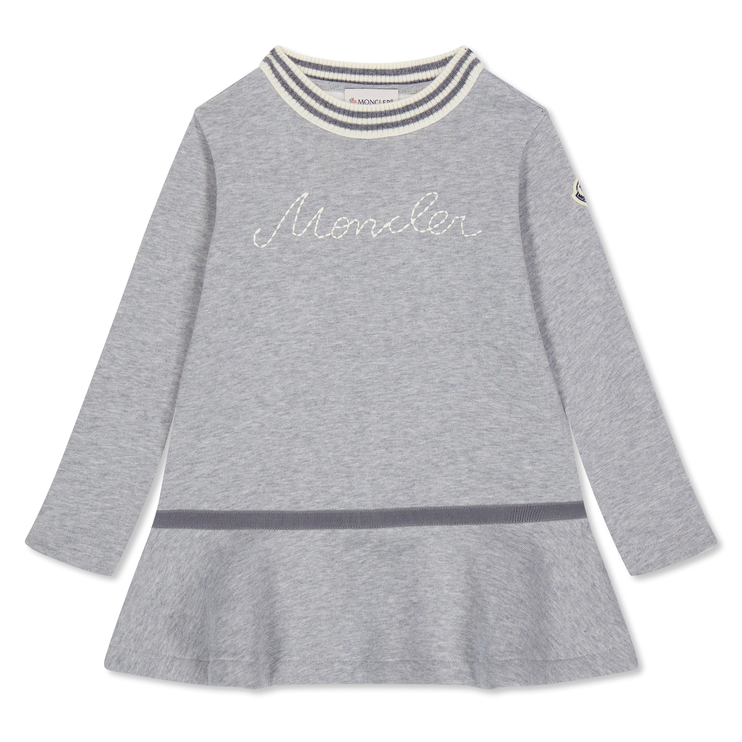 Moncler Logo Dress Juniors - Grey 980 - Size 12Y