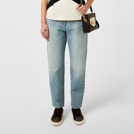 Balmain Monogram Straight Leg Jeans