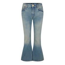 Balmain Crop Bootcut Jeans