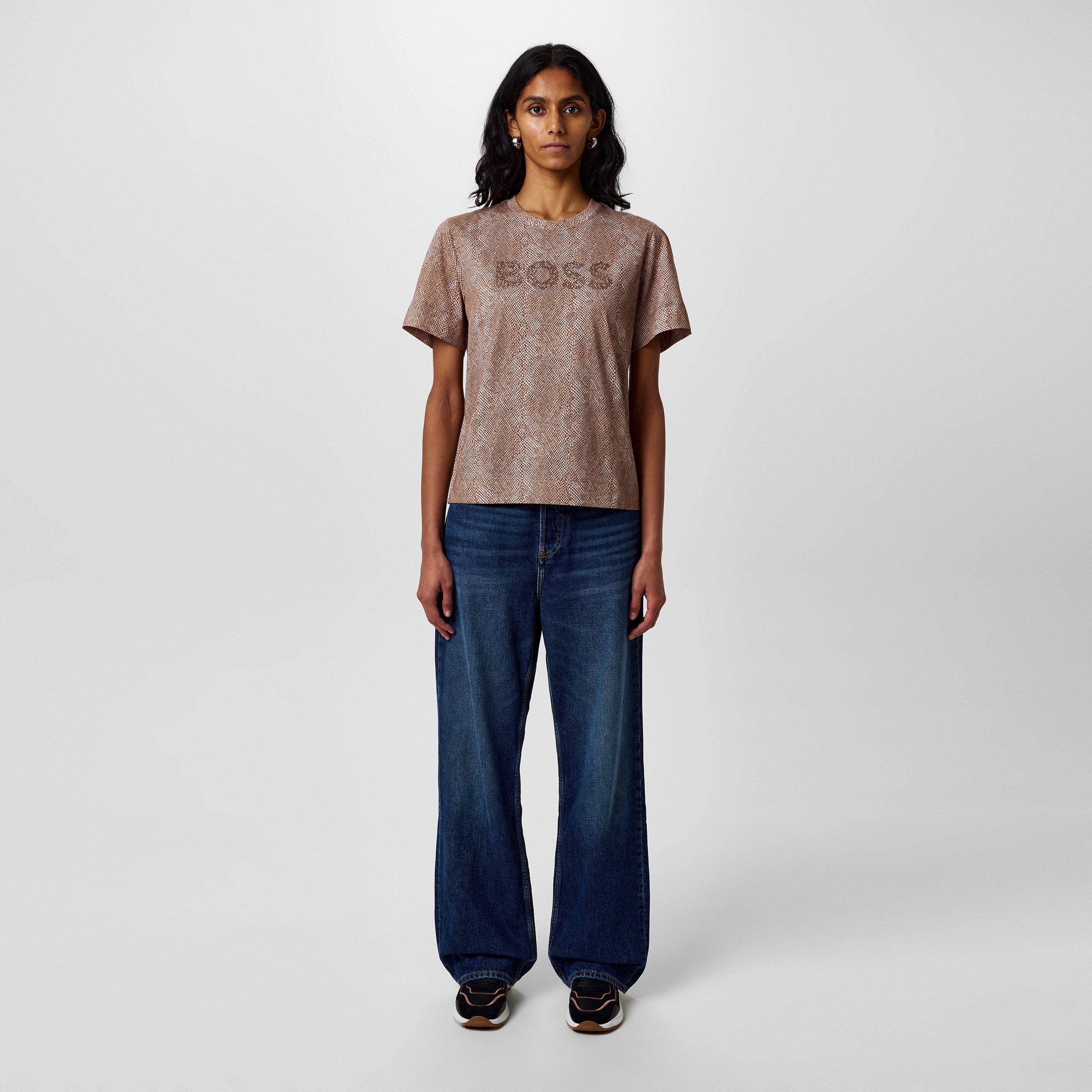 Open Misc - Boss - Women's Elpha AOP T-Shirt, Snake Print Design - 4