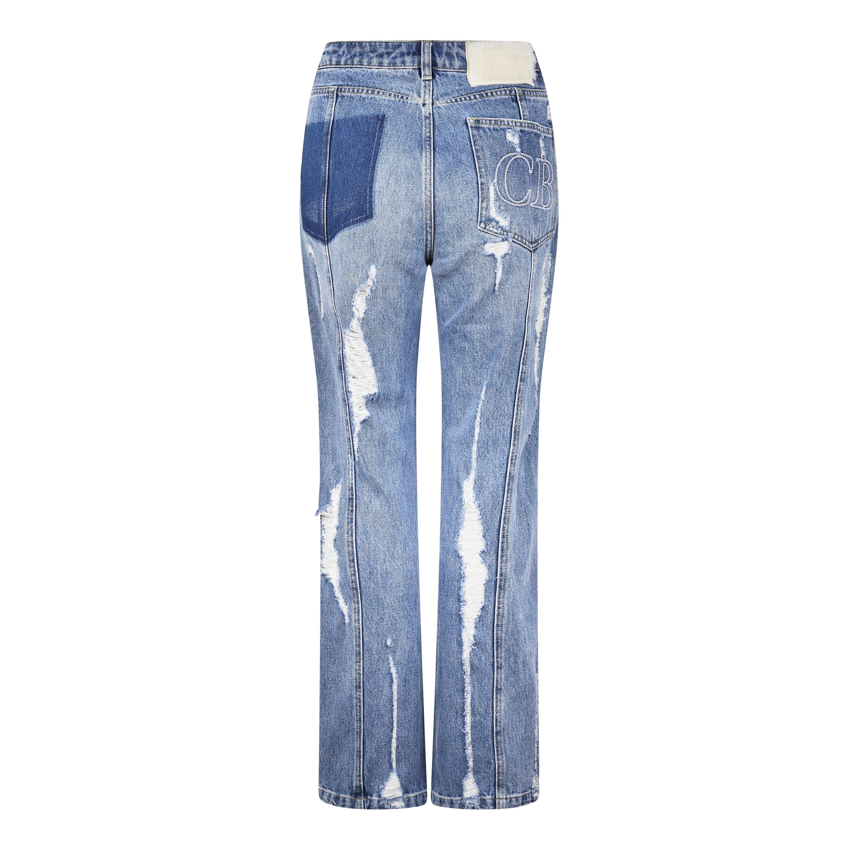 Blue - Cole Buxton - Distressed Denim Jeans - 6