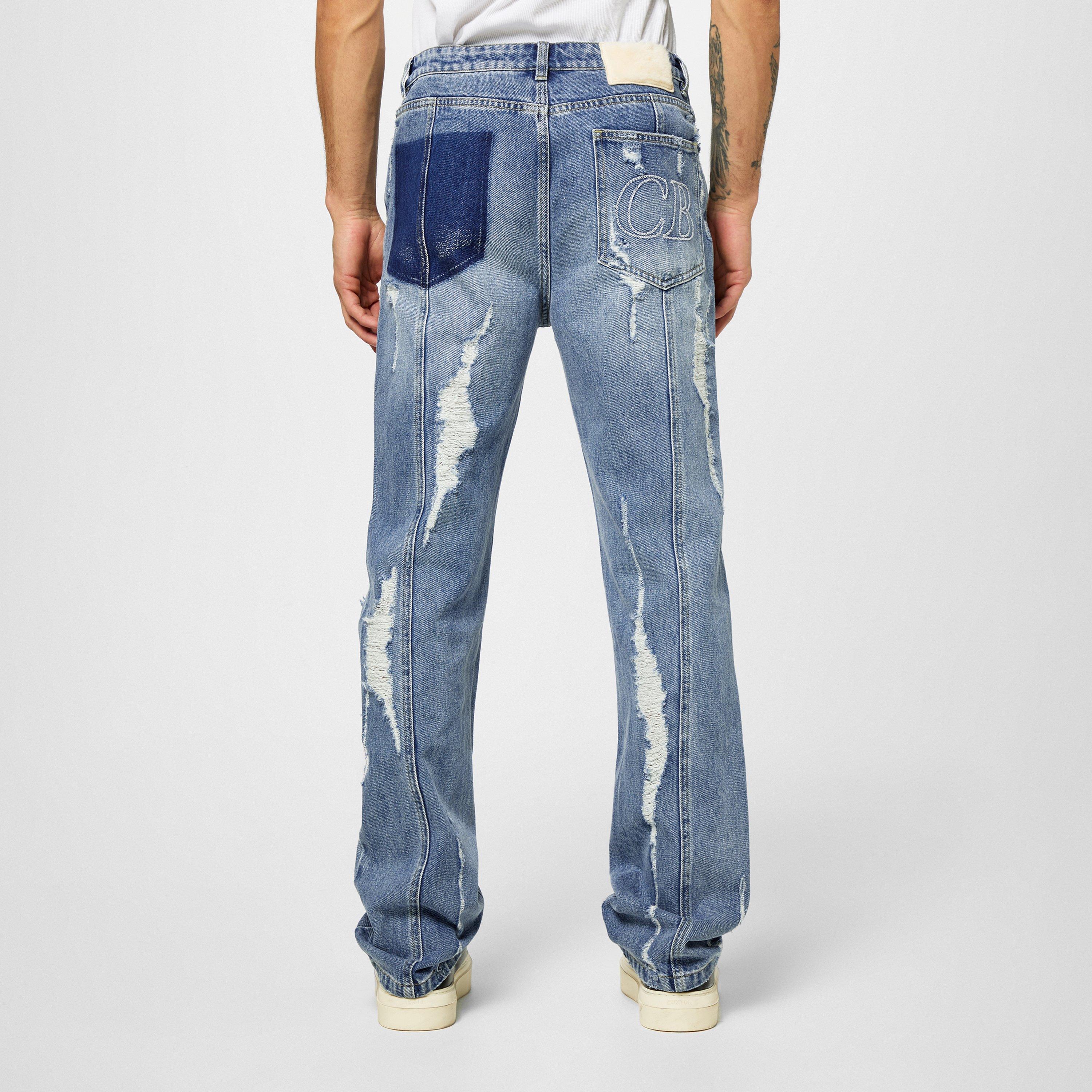 Blue - Cole Buxton - Distressed Denim Jeans - 3