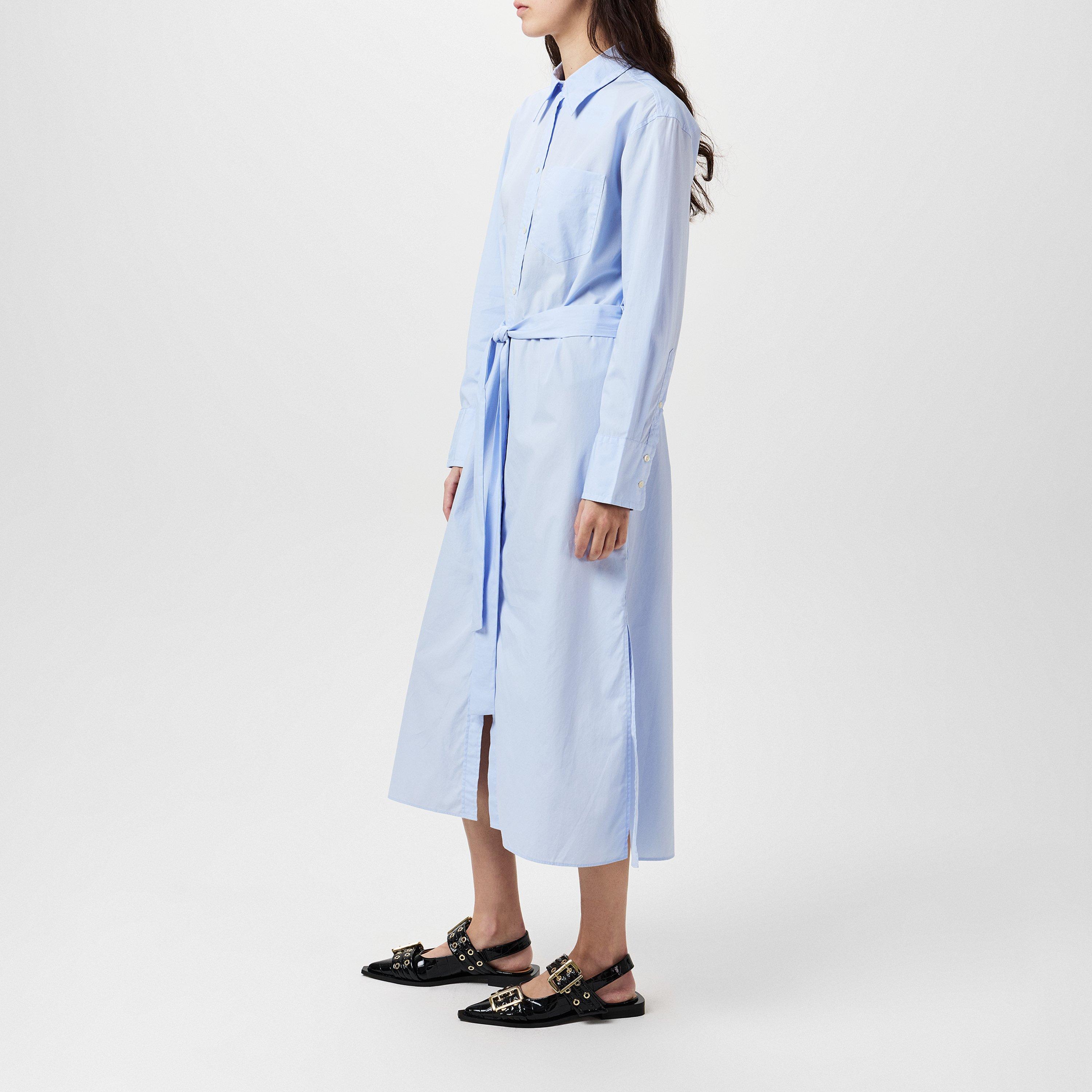 Azzurro Chiaro - Gant - Relaxed Fit Poplin Shirt Dress - 2