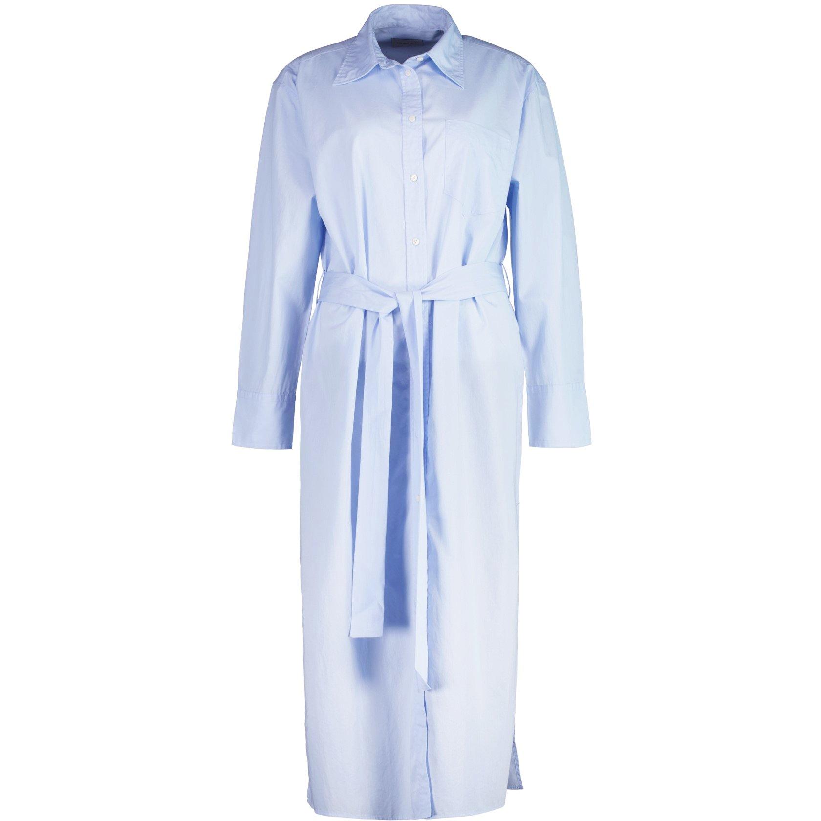Azzurro Chiaro - Gant - Relaxed Fit Poplin Shirt Dress - 5