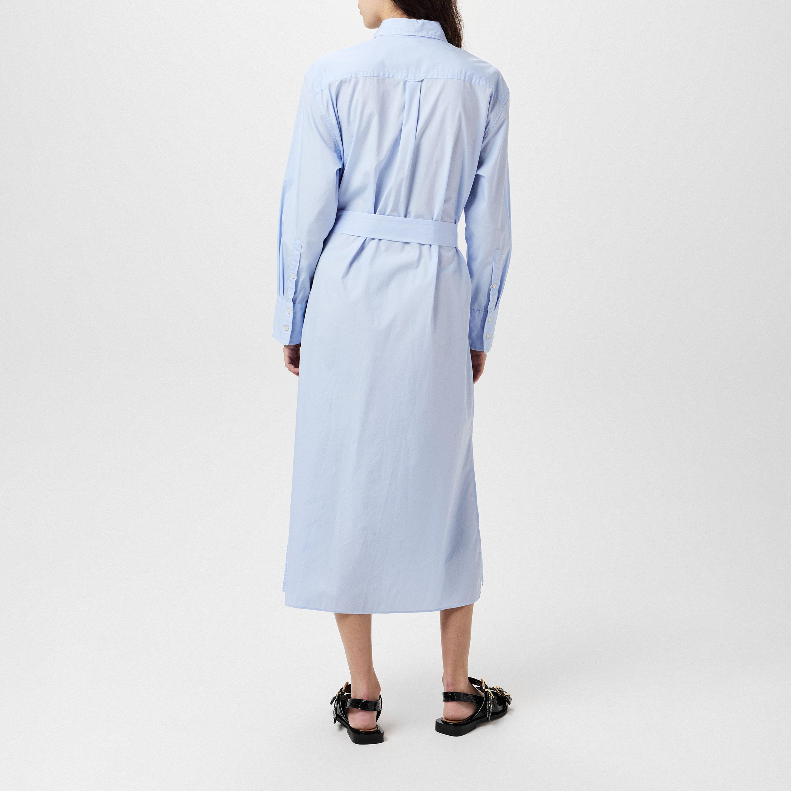 Azzurro Chiaro - Gant - Relaxed Fit Poplin Shirt Dress - 3