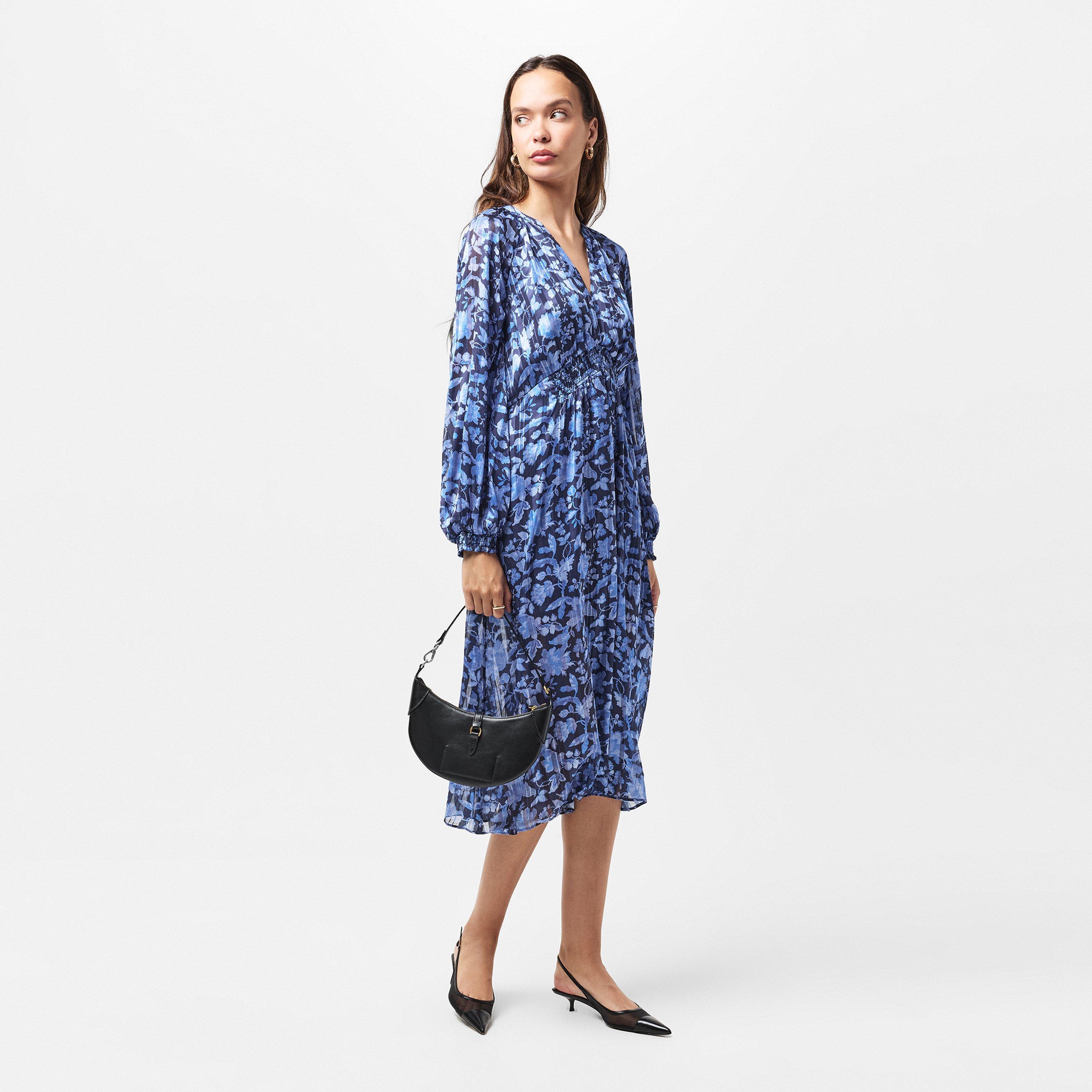 40-Midnight Bl - French Connection - Women's Cynthia Fauna Midi Dress - 6