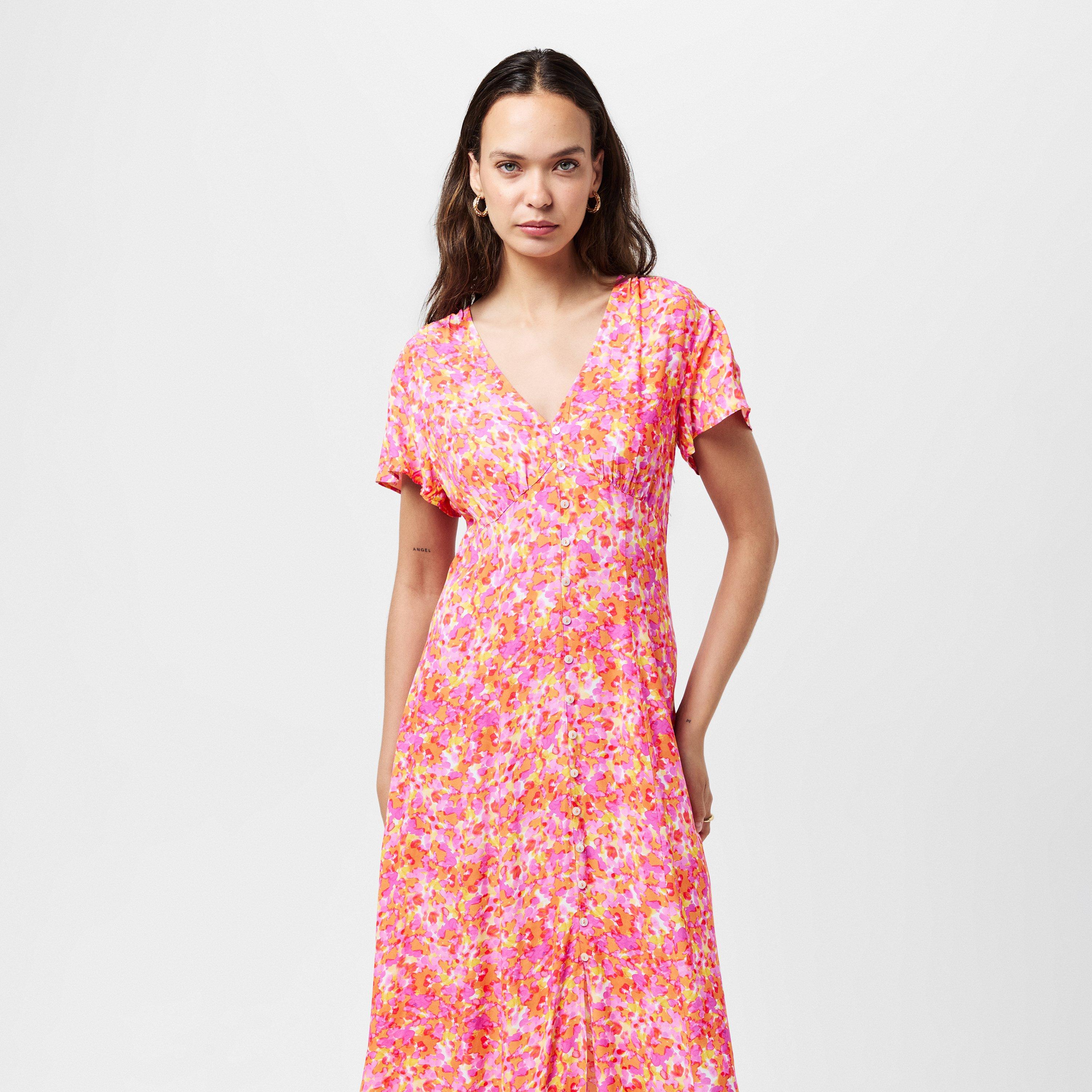 90-Persimmon - French Connection - Women's Delph Tea Dress - 3