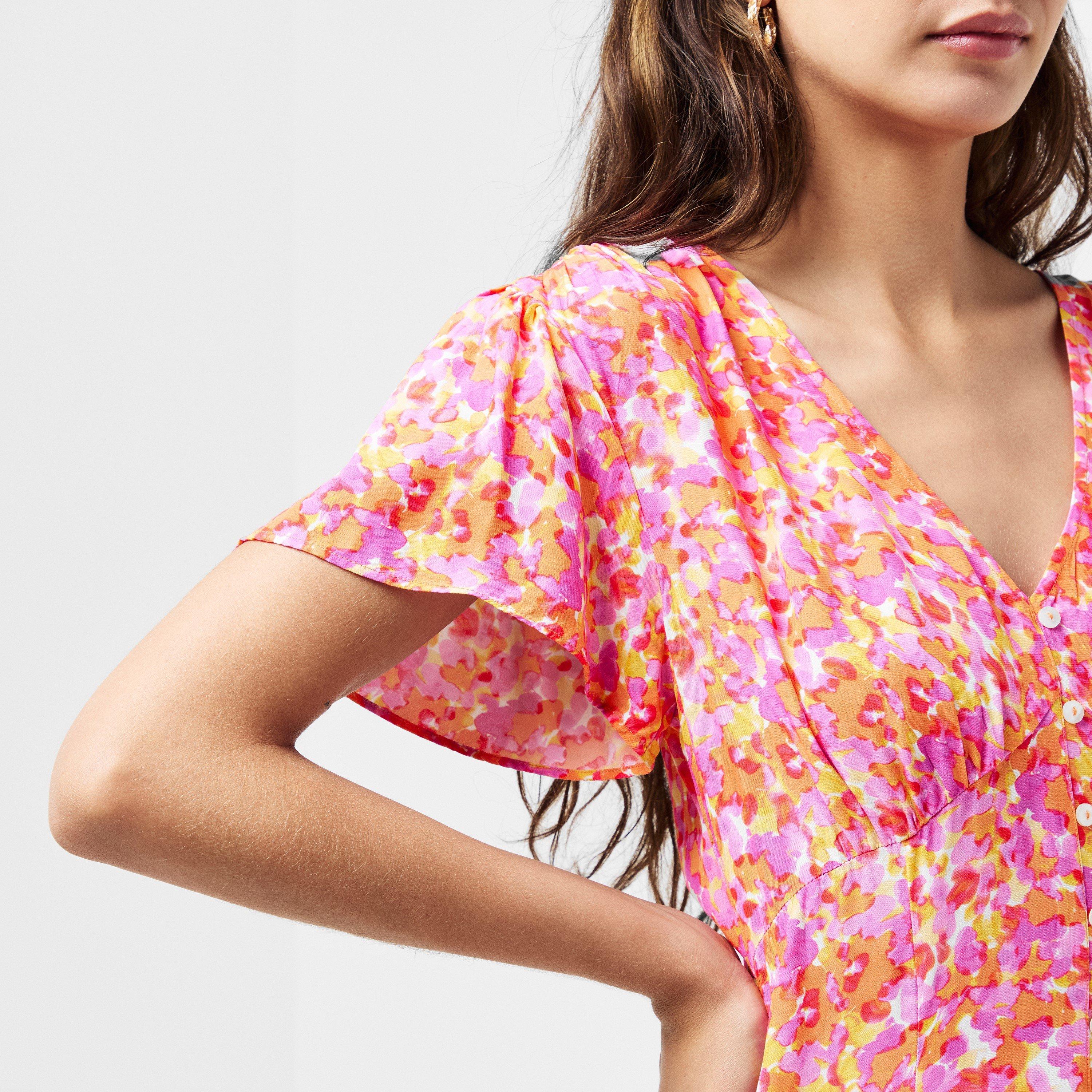 90-Persimmon - French Connection - Women's Delph Tea Dress - 5