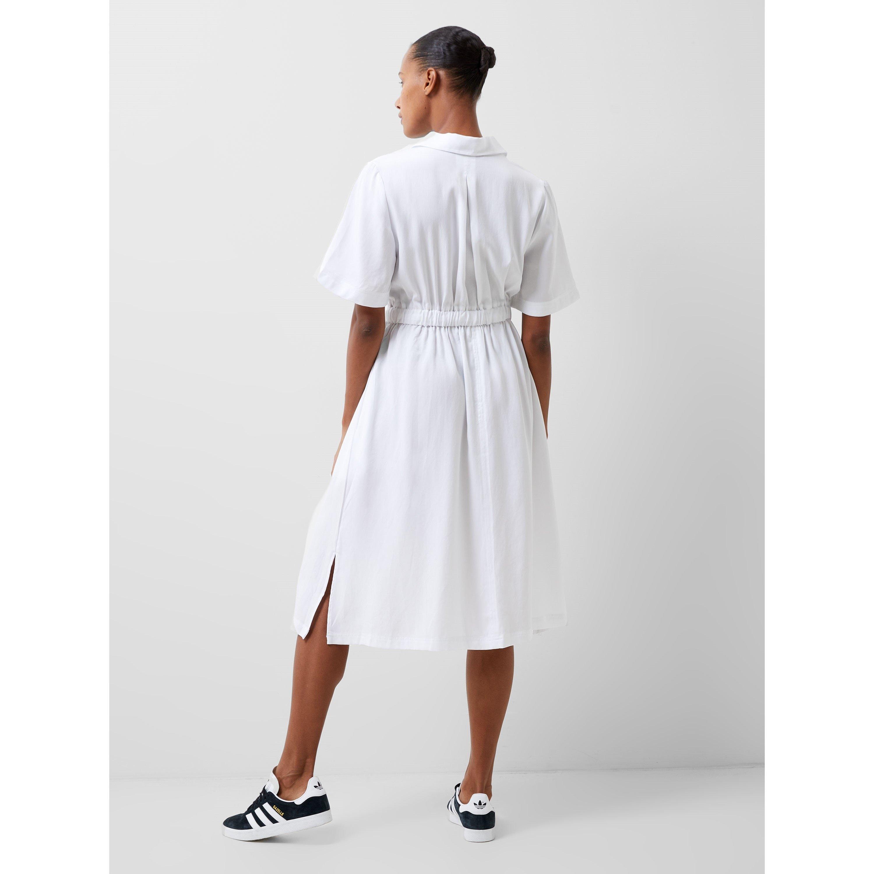 10-Linen White - French Connection - Women's Arielle Shirt Dress - 3