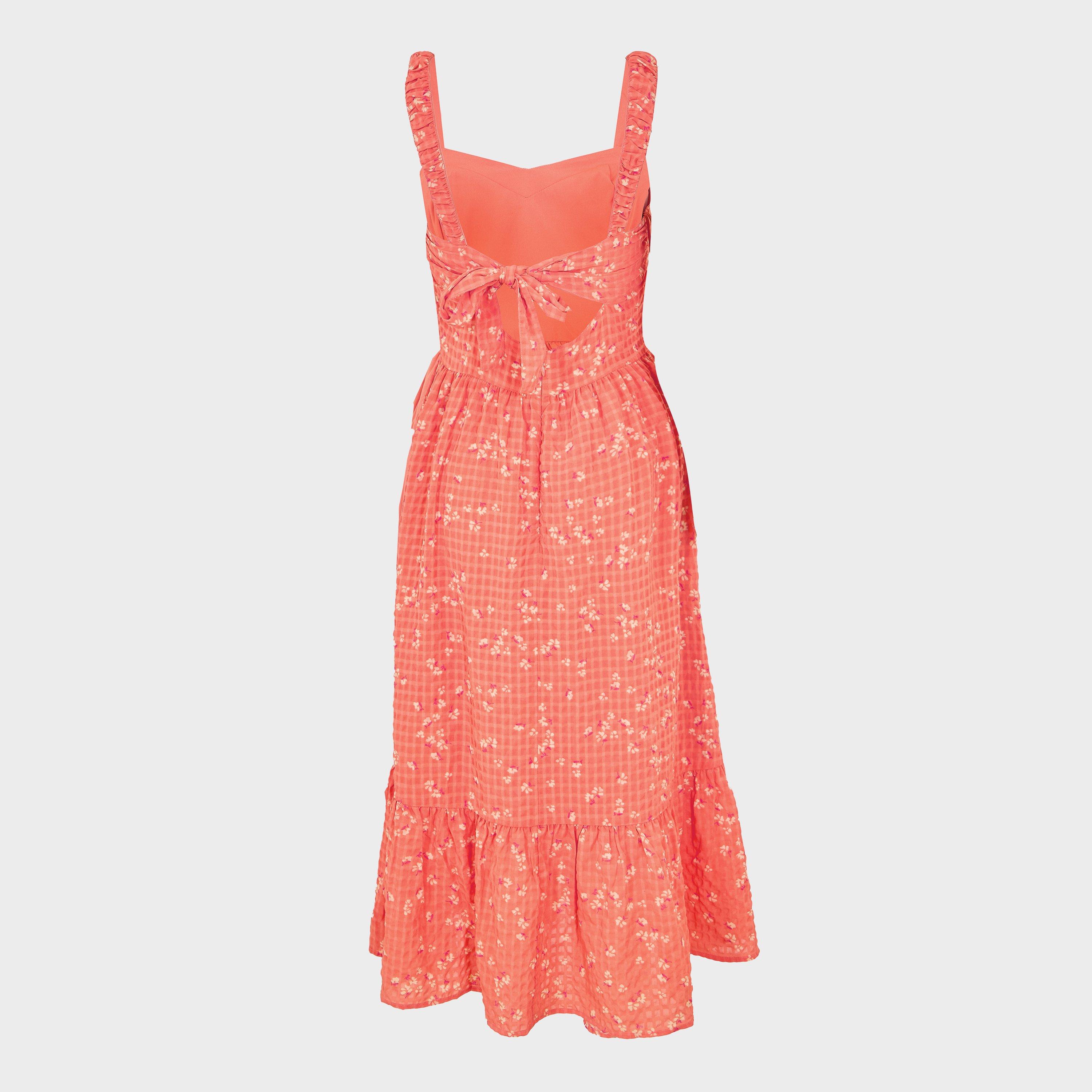 60-Coral Multi - French Connection - Women's Erin Gretta Tea Dress - 2