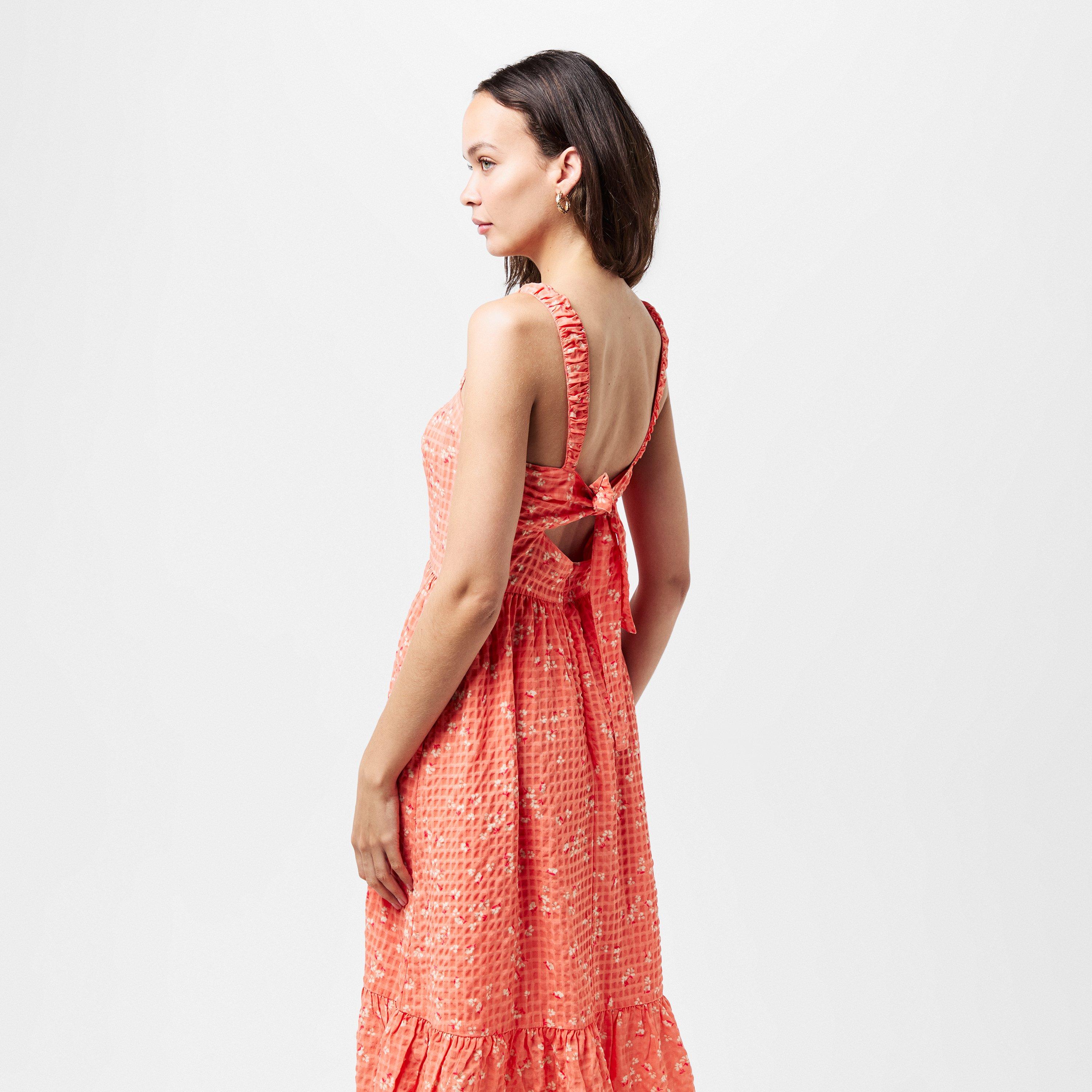 60-Coral Multi - French Connection - Women's Erin Gretta Tea Dress - 4