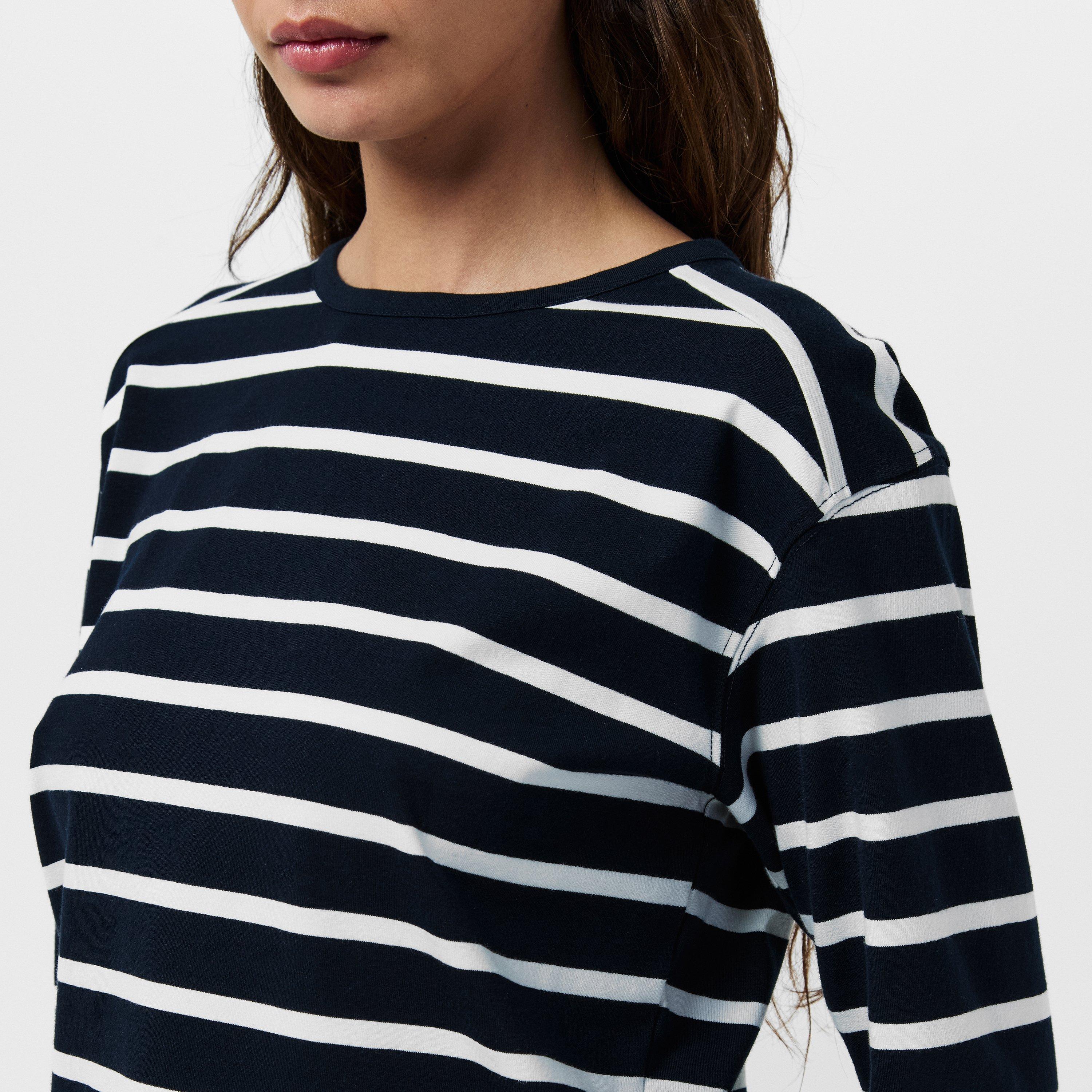 91-Strp Marine - French Connection - Women's Rallie Stripe Long-Sleeve T-Shirt - 5