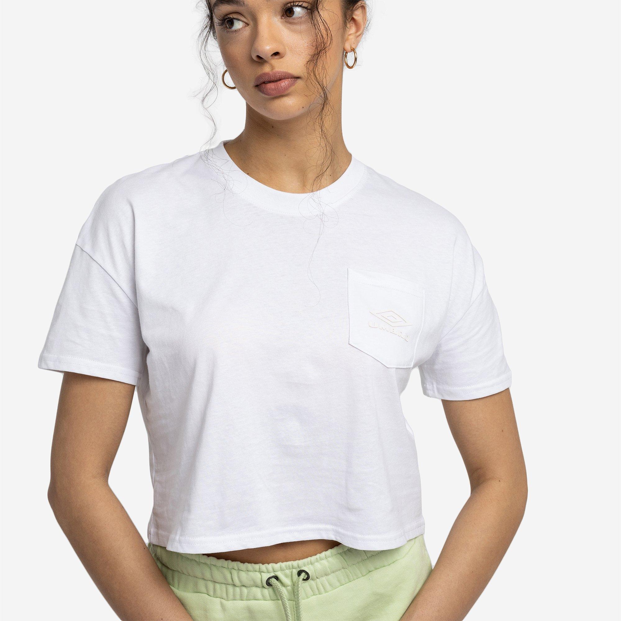 Weiß/Weiß - Umbro - Diamond Crop T-Shirt Womens - 5