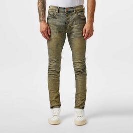 Purple Brand Oil-Splashed Skinny Fit Jeans