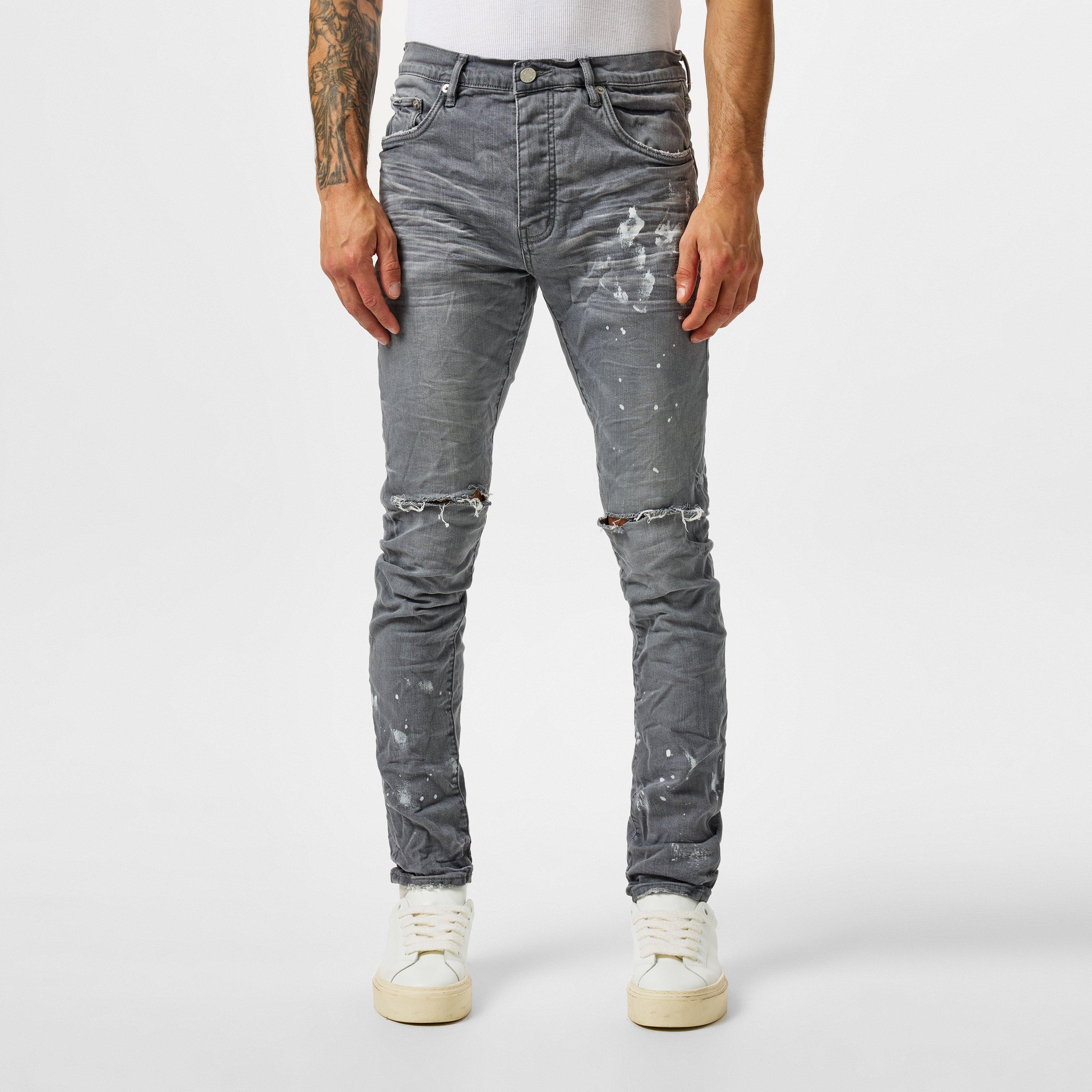 Worn Grey - Purple Brand - P001 Worn Slim Jeans - 3