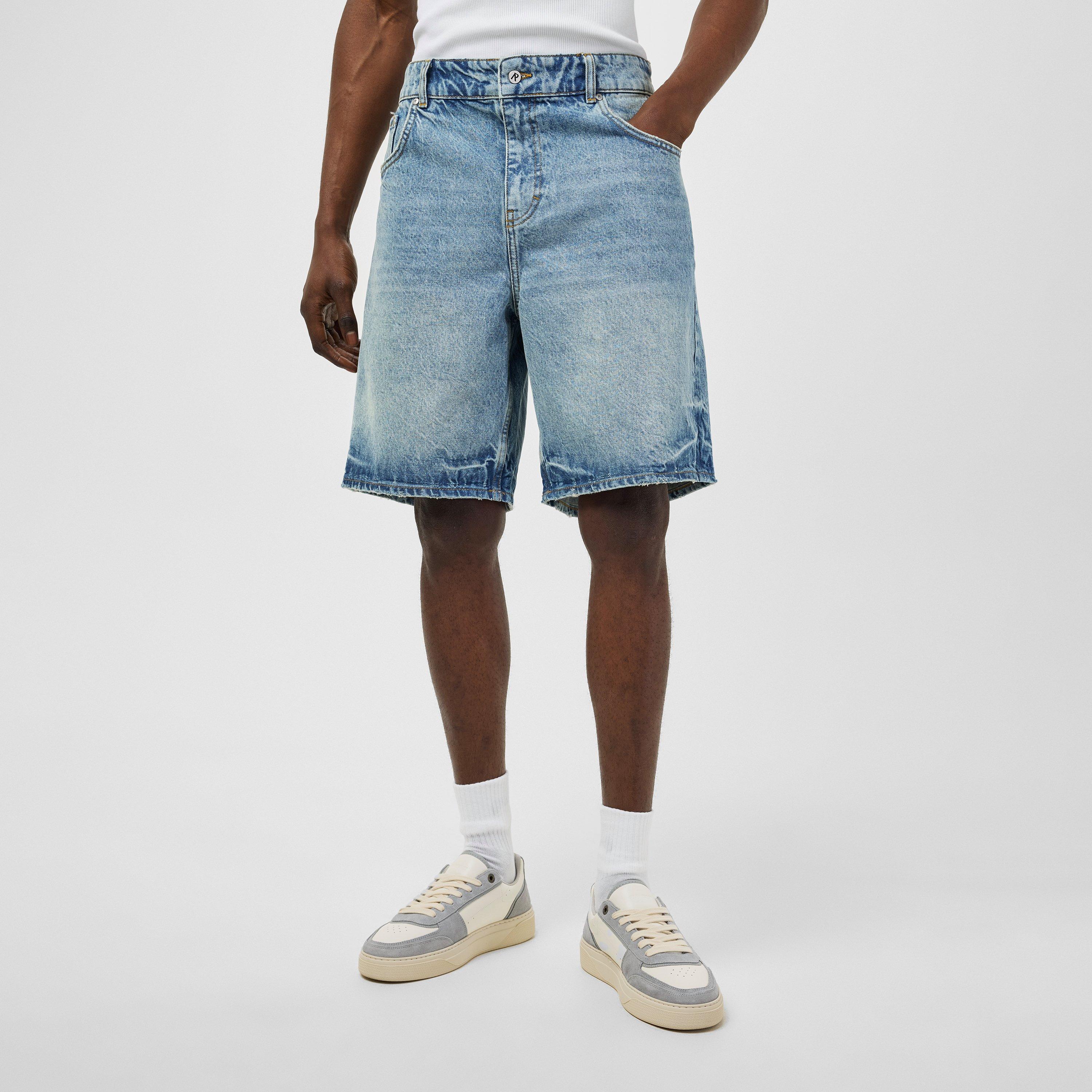 Blue - Represent - Men's Rep Denim Shorts, 5-Pocket Design - 3