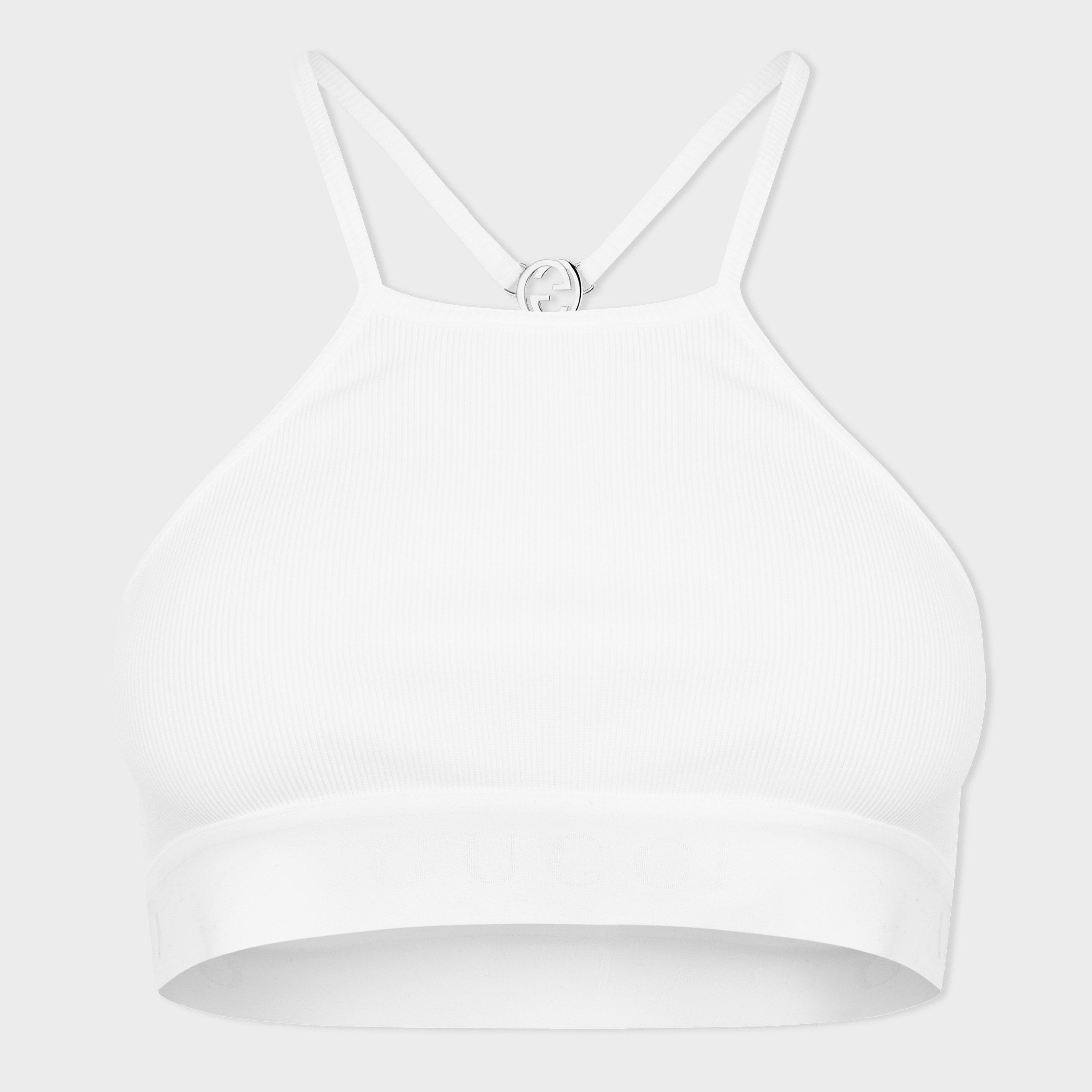  White Magno - Gucci - Nylon Ribbed Tank Top - 1