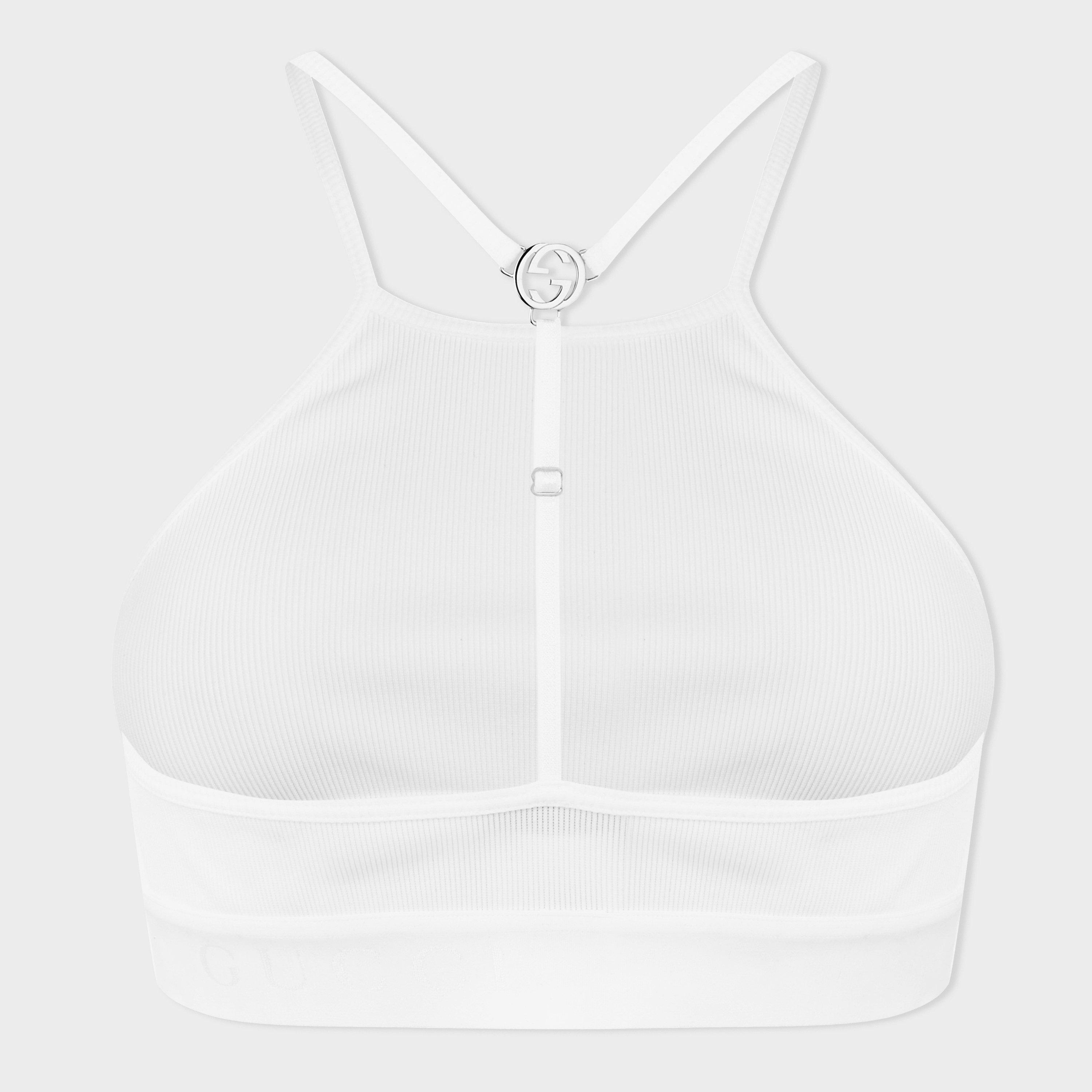  White Magno - Gucci - Nylon Ribbed Tank Top - 2