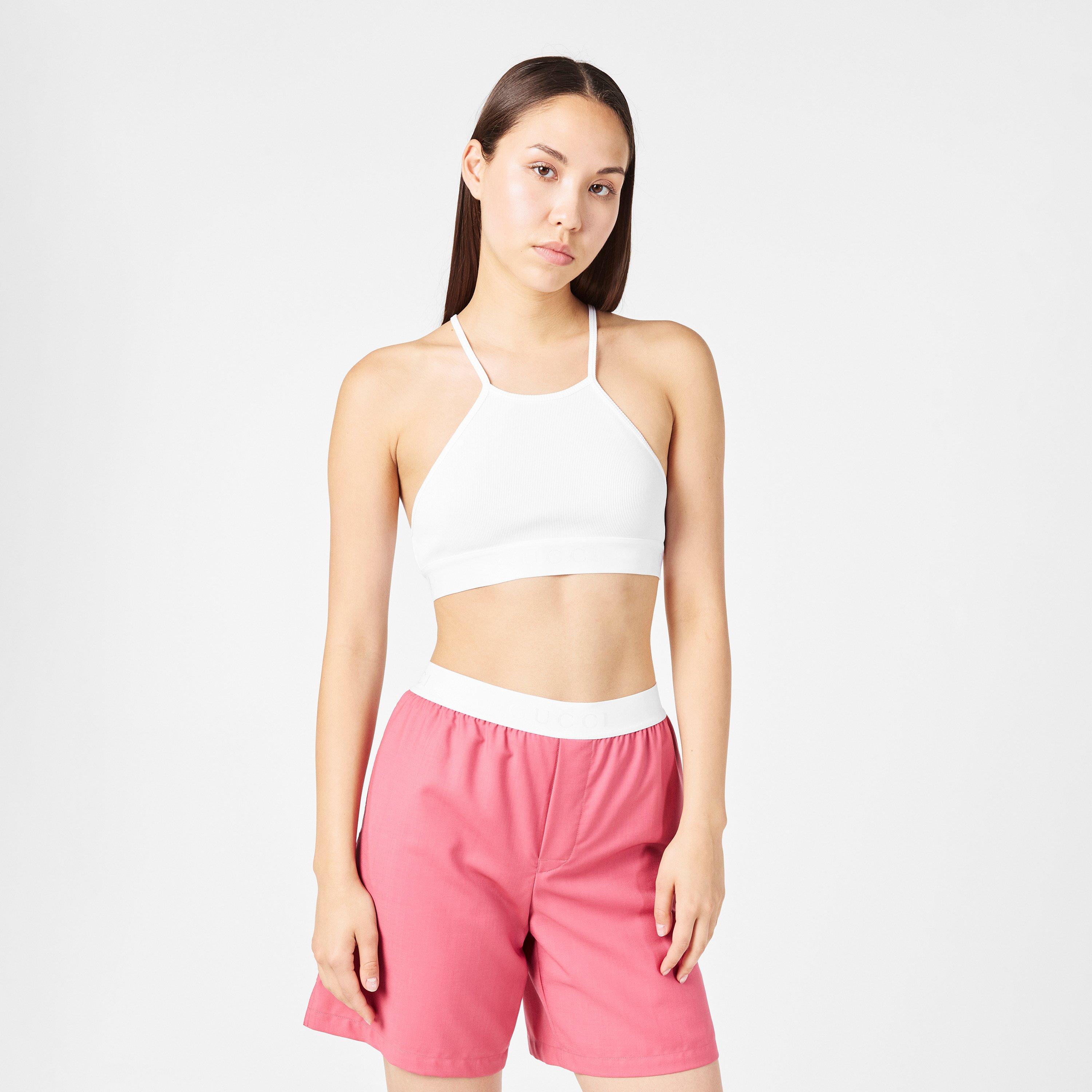  White Magno - Gucci - Nylon Ribbed Tank Top - 3