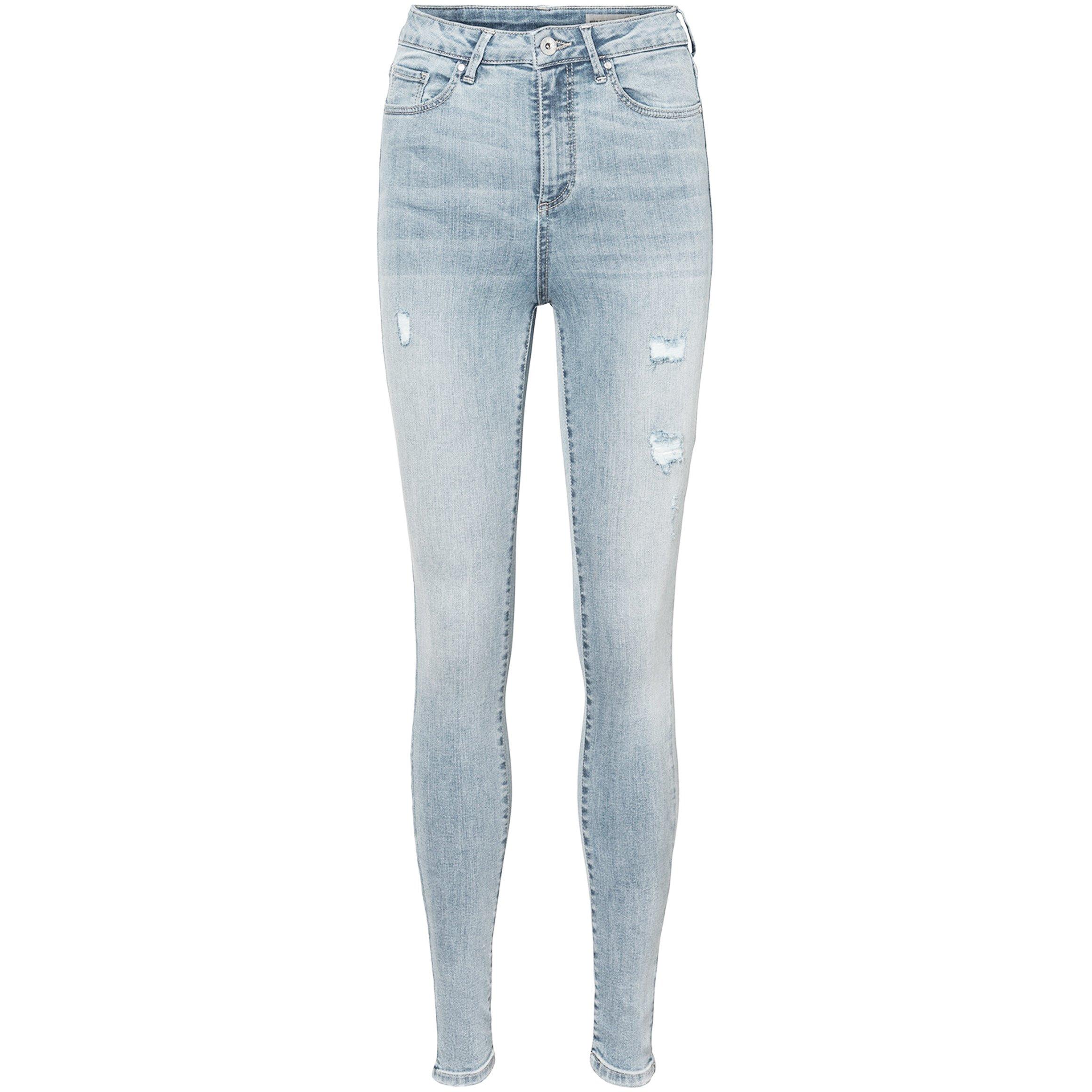 Blauwe denim - Vero Moda - Women's High Rise Slim Fit Jeans - 1