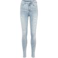 split-leg tapered denim jeans