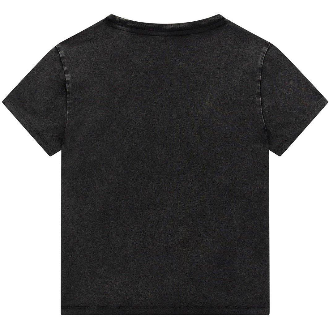 Jet Black Mlt - Guess - Women's Front Print and Studs Crop Top - 7