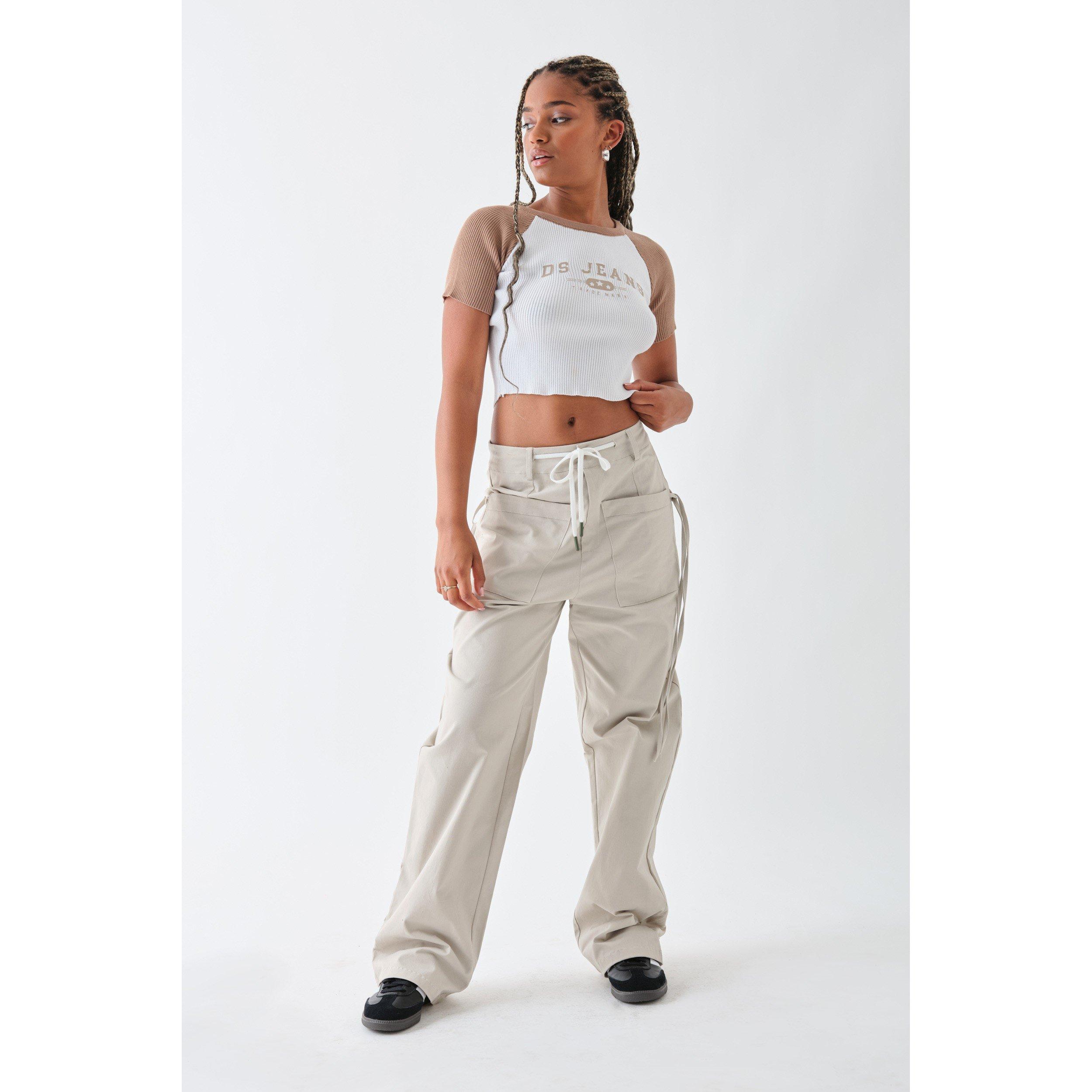 White - Daisy Street - Women's Raglan Crop Tops - 4