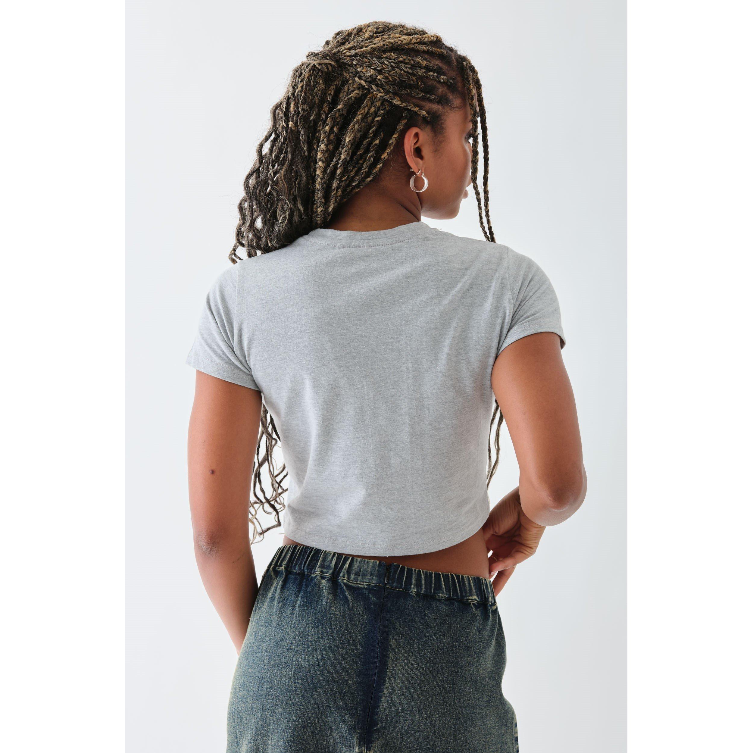 Grau - Daisy Street - Women's LA Baby Crop Top - 3