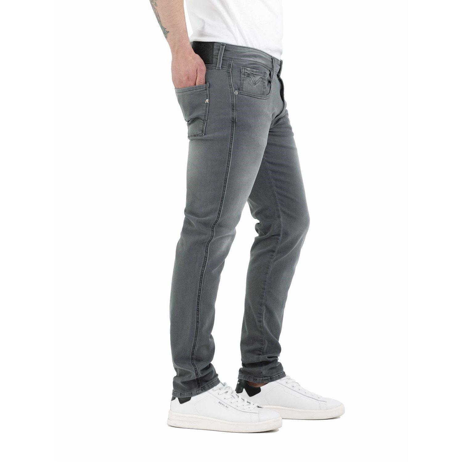 Mørkegrå 096 - Replay - PowerStretch Anbass Slim Fit Jean - 3