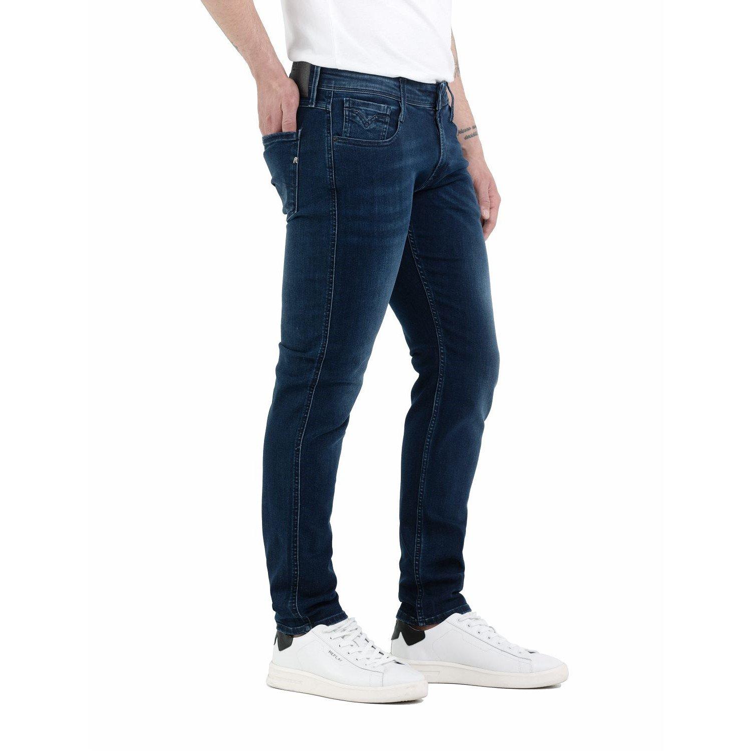 Dark Blue 007 - Replay - PowerStretch Anbass Slim Fit Jean - 3