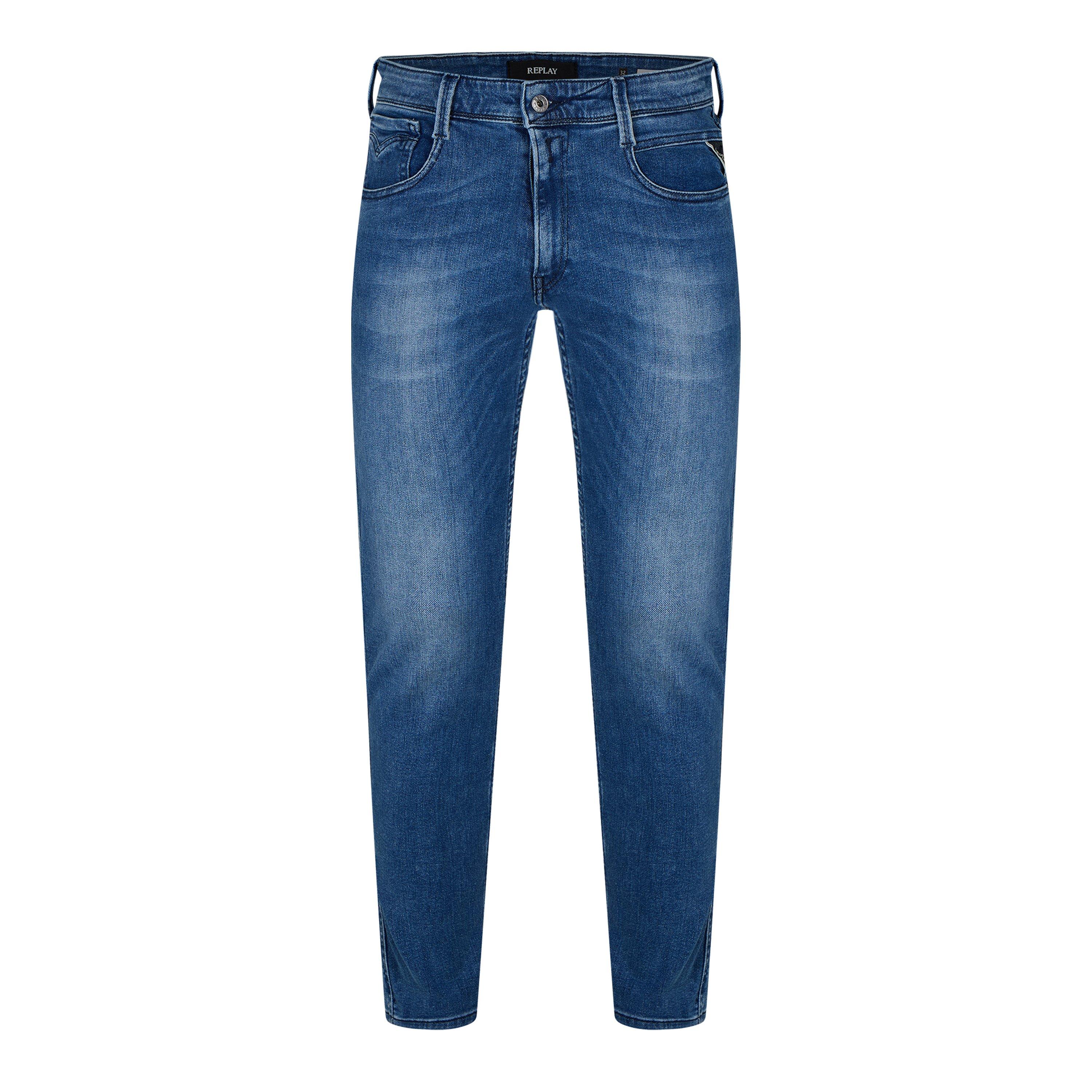 Replay PowerStretch Anbass Slim Fit Jean - Medium Blue 009 - Size 36W L