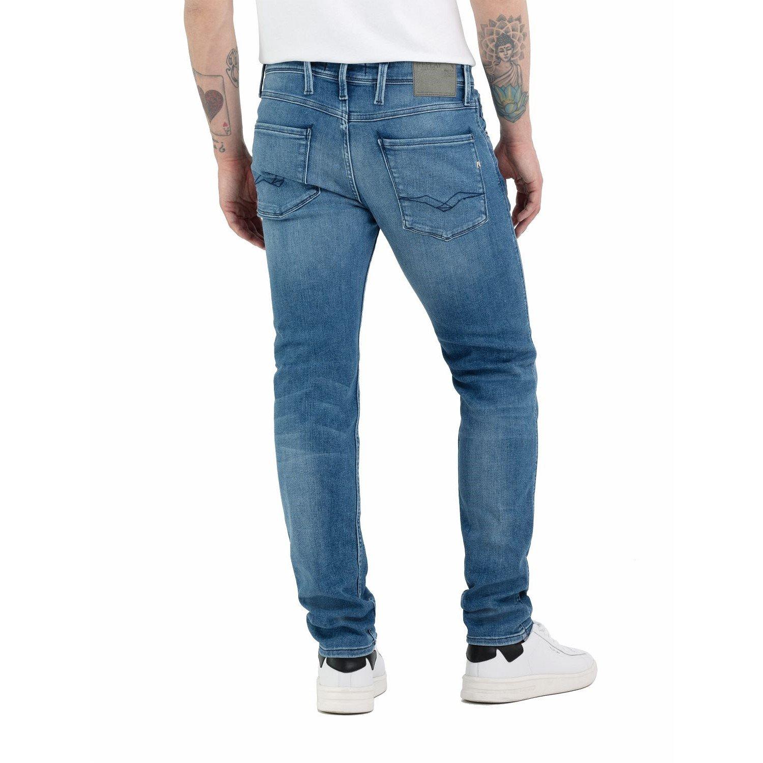 Medium Blue 009 - Replay - PowerStretch Anbass Slim Fit Jean - 4
