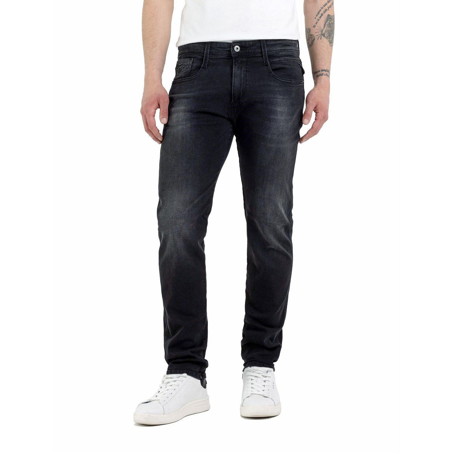Replay PowerStretch Anbass Slim Fit Jean - Dark Grey 097 - Size 34W S