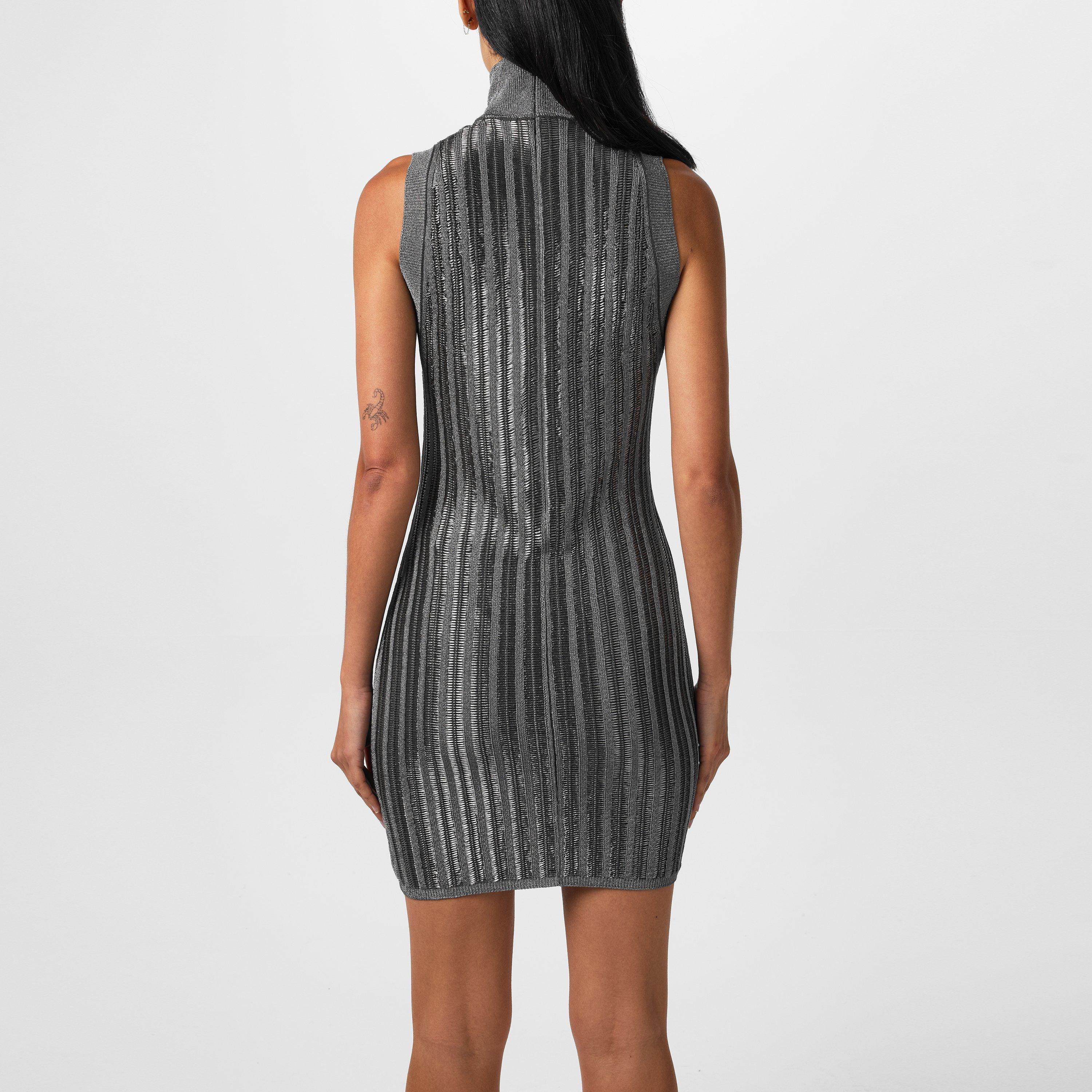Metallic - Tom Ford - Slinky Rib Knit Mini Dress - 3