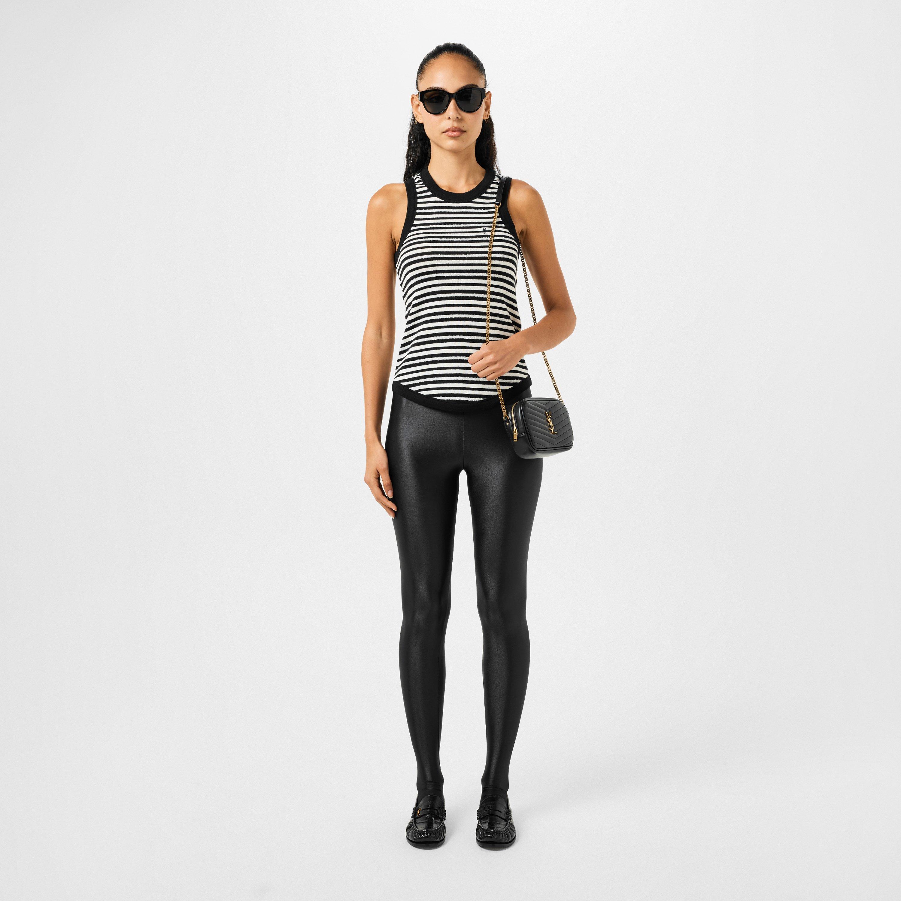 トップス 2012 SAINT LAURENT PARIS Snake tank top Saint Laurent | Cassandre Striped Tank Top | Tank Tops