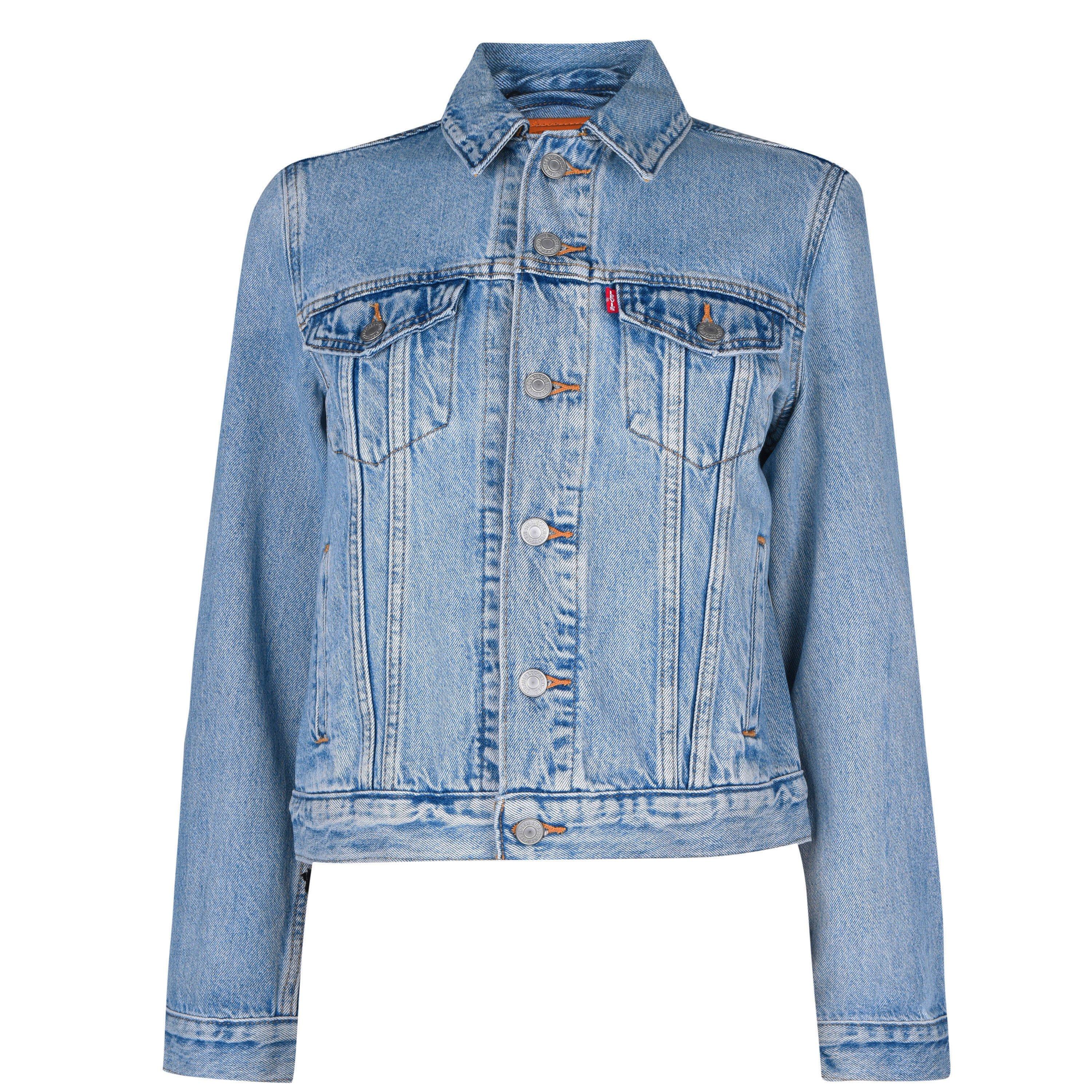 Levis Women's Ex-Boyfriend Trucker Cotton Long Sleeve Point Collar Denim Jacket - All Mine - 8 (XS)
