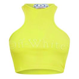 Off White Laundry Ribbed Stretch Crop Top