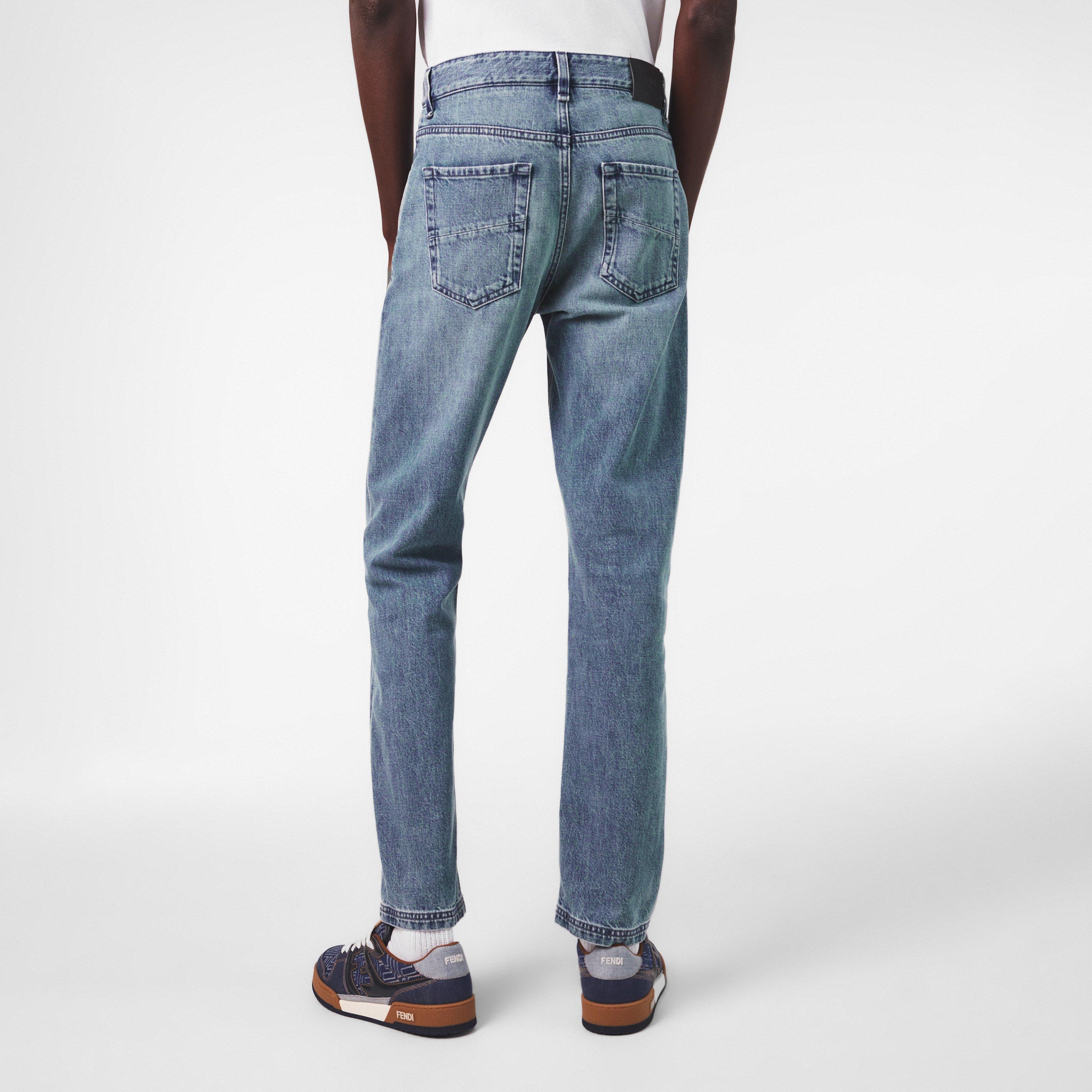 Blue - Fendi - Men's Straight Jeans - 4