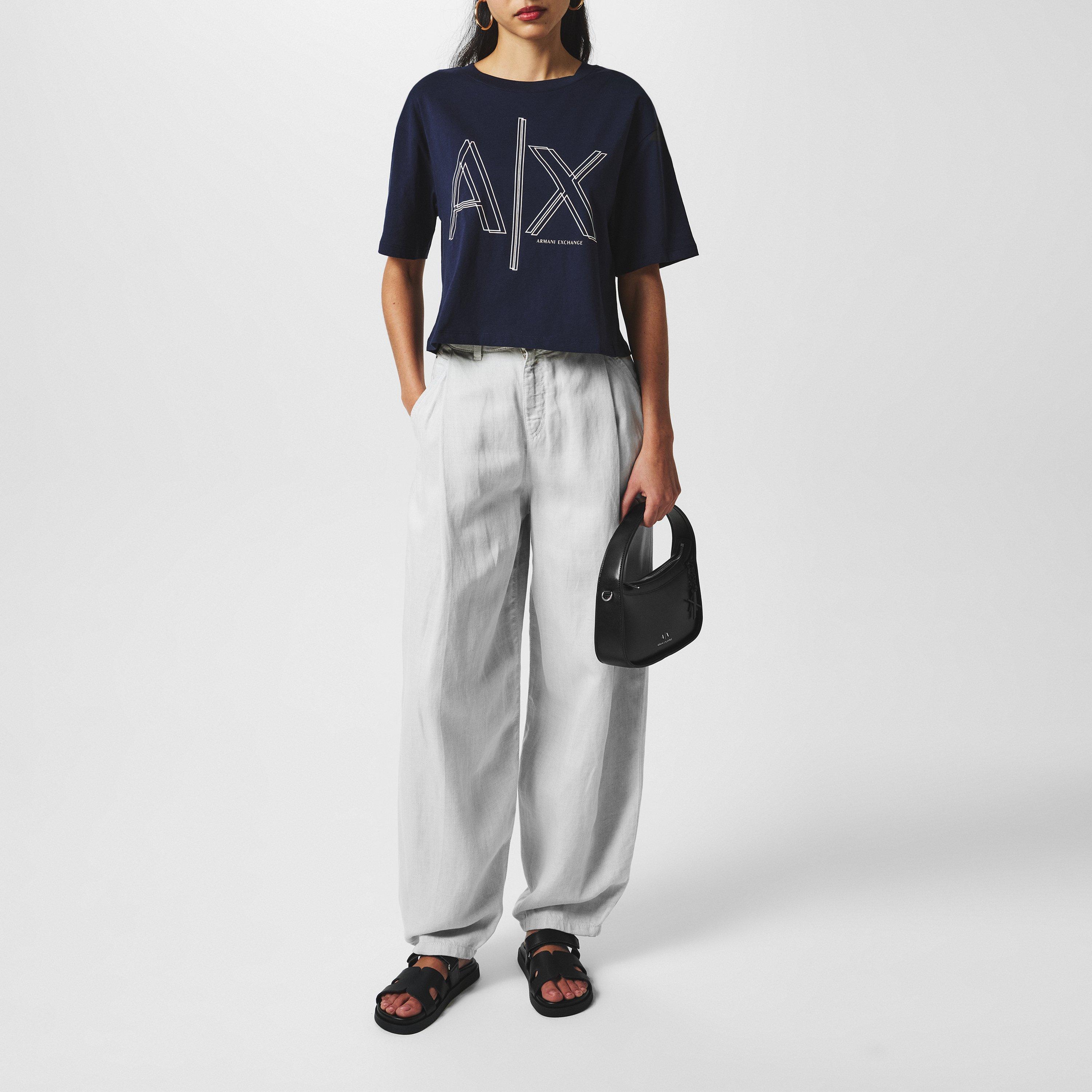 Navy - Armani Exchange - Women's Crop Tops - 4