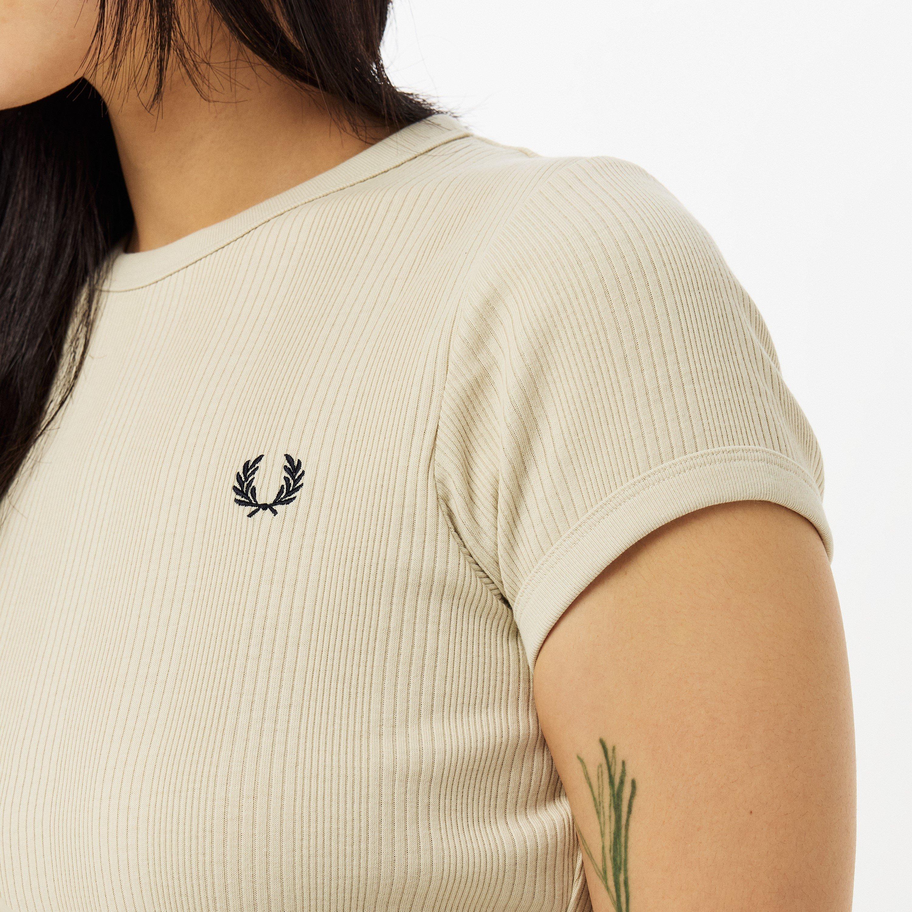 OATMEAL - Fred Perry - Cropped T-Shirt - 5