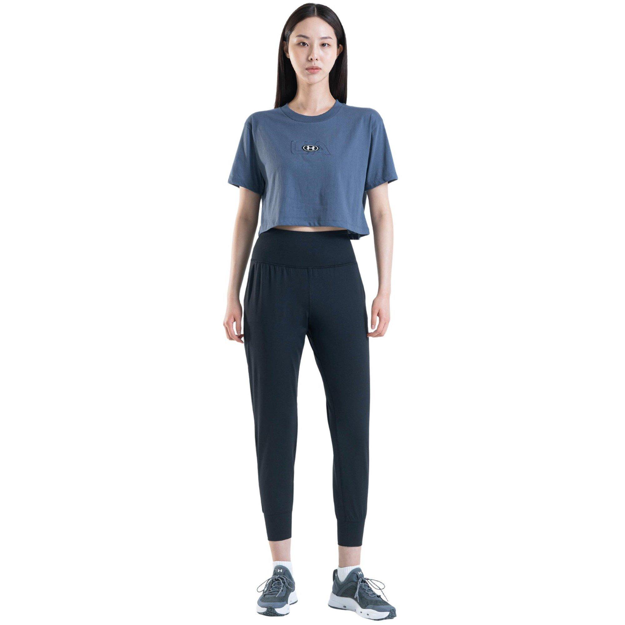 Pioggia torrenziale grigia - Under Armour - Logo Crop Short Seeve T Shirt - 8