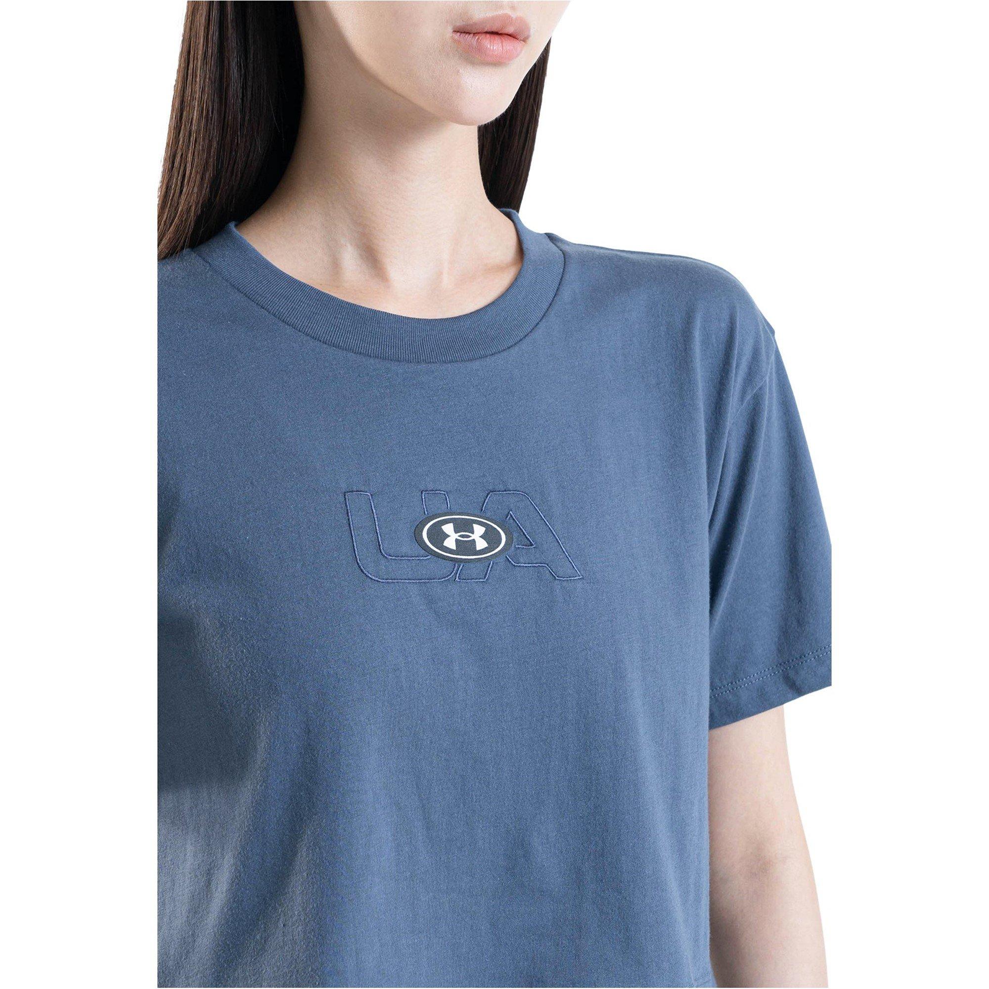 Pioggia torrenziale grigia - Under Armour - Logo Crop Short Seeve T Shirt - 9
