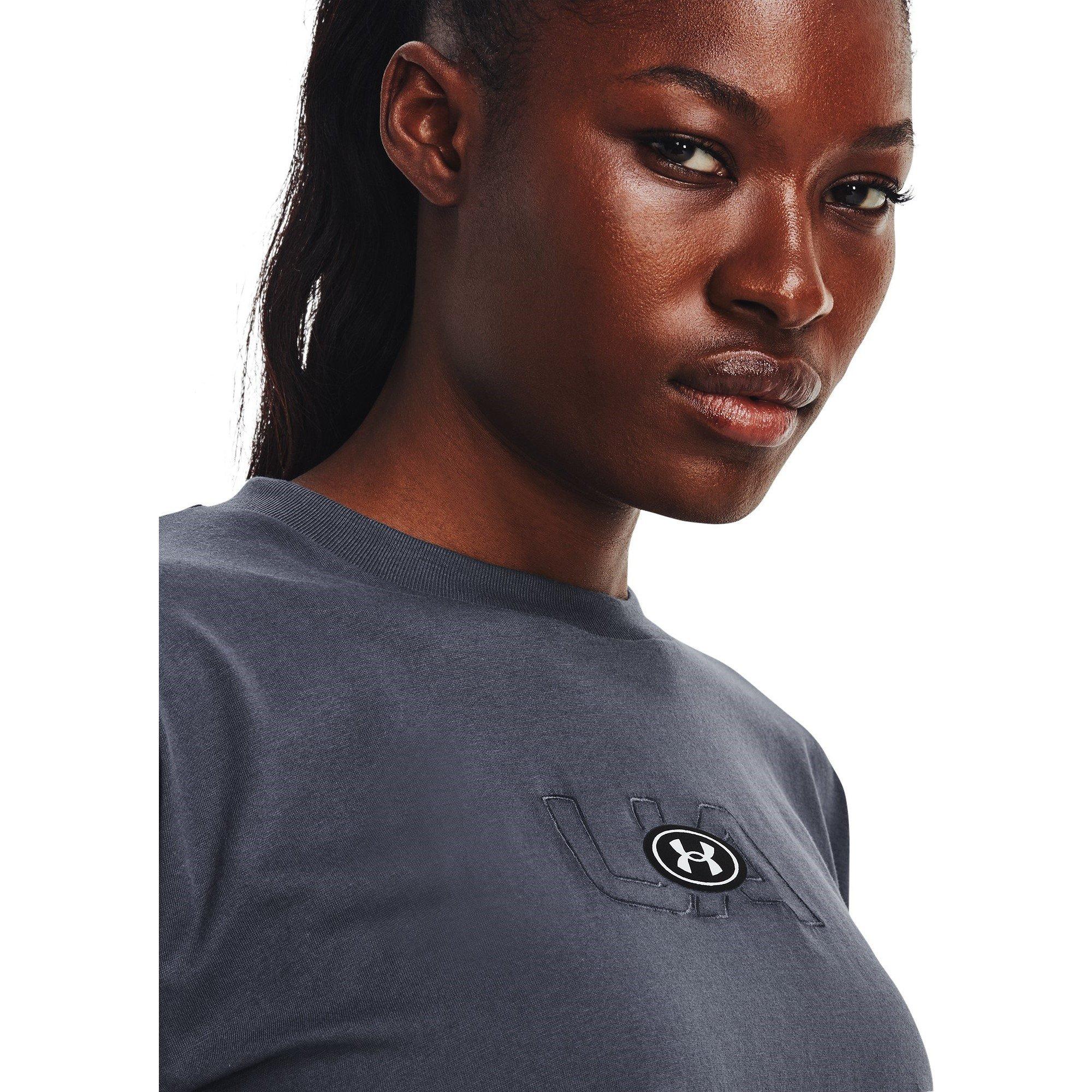 Pioggia torrenziale grigia - Under Armour - Logo Crop Short Seeve T Shirt - 10